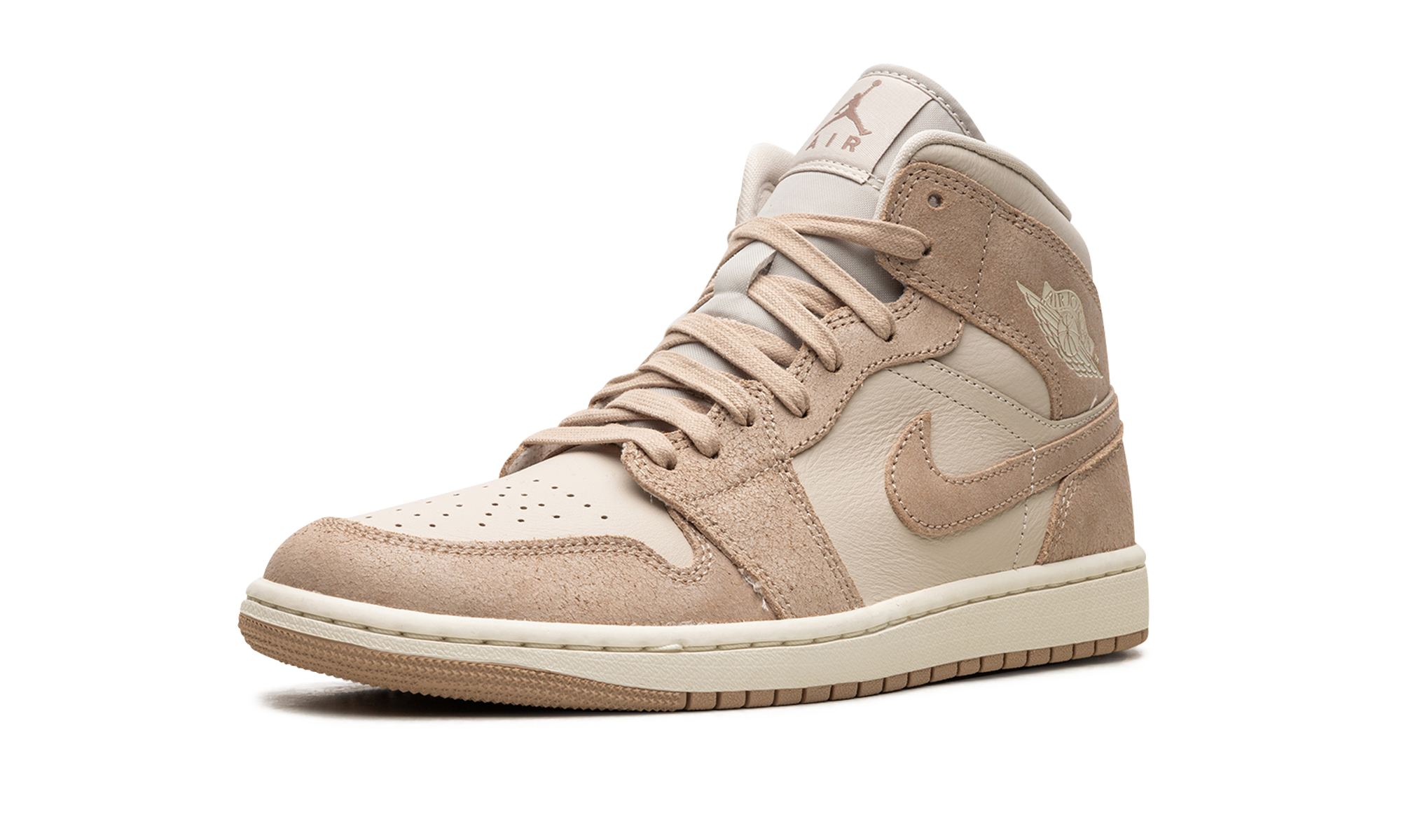 jordan 1 mid se legend light brown women s+FJ3448-200+left diagnol single view
