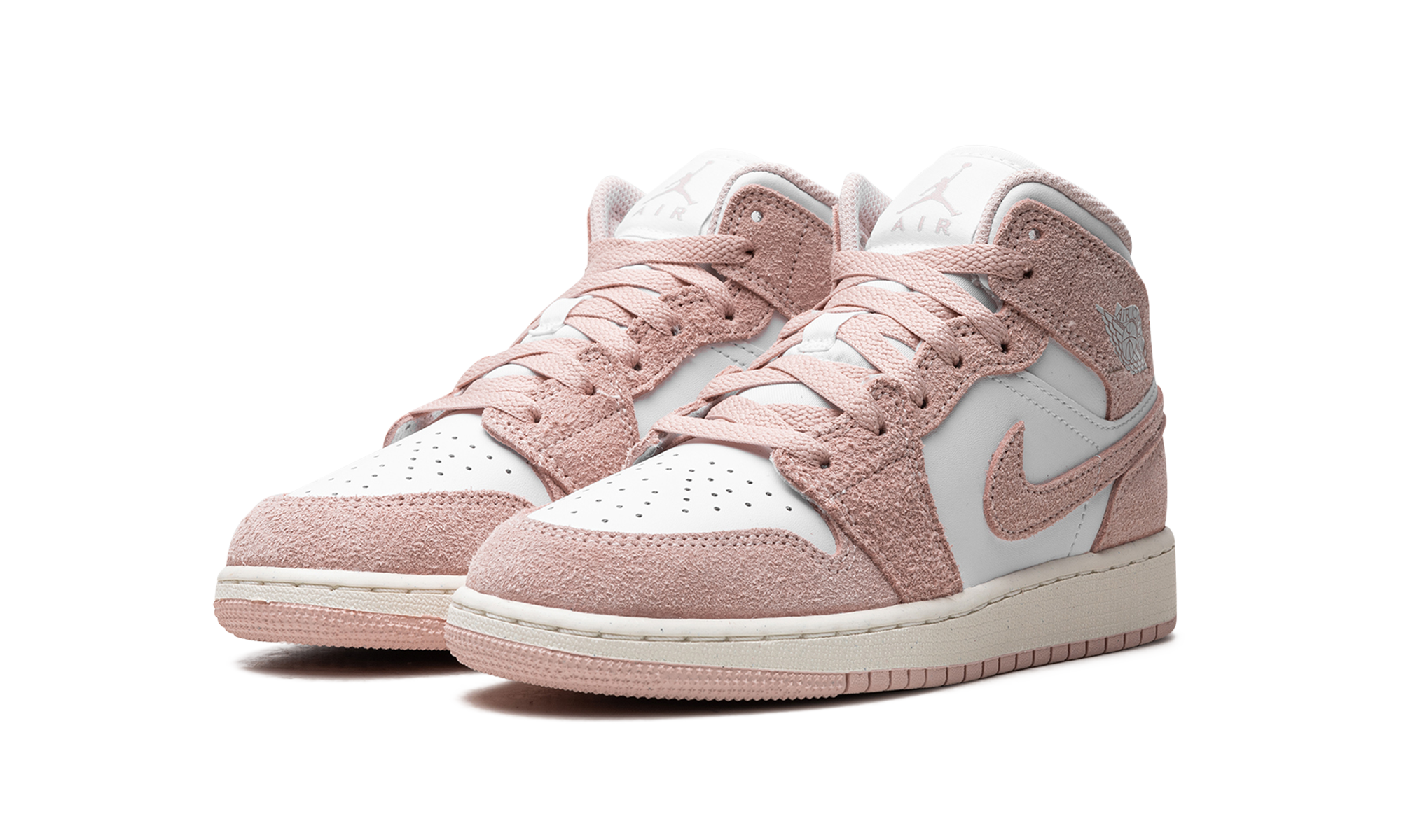 jordan 1 mid se legend pink gs+FN7432-161+diagnol left view