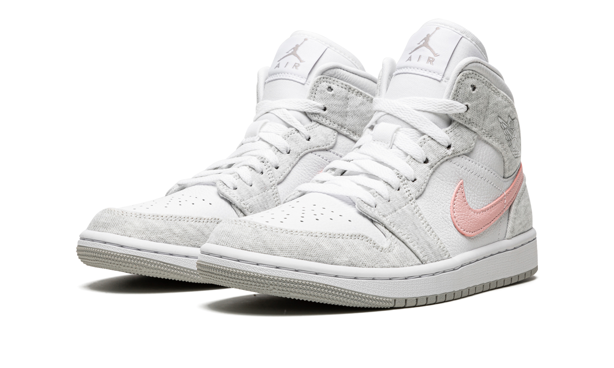 jordan 1 mid se light iron ore women s+DN4045-001+diagnol left view