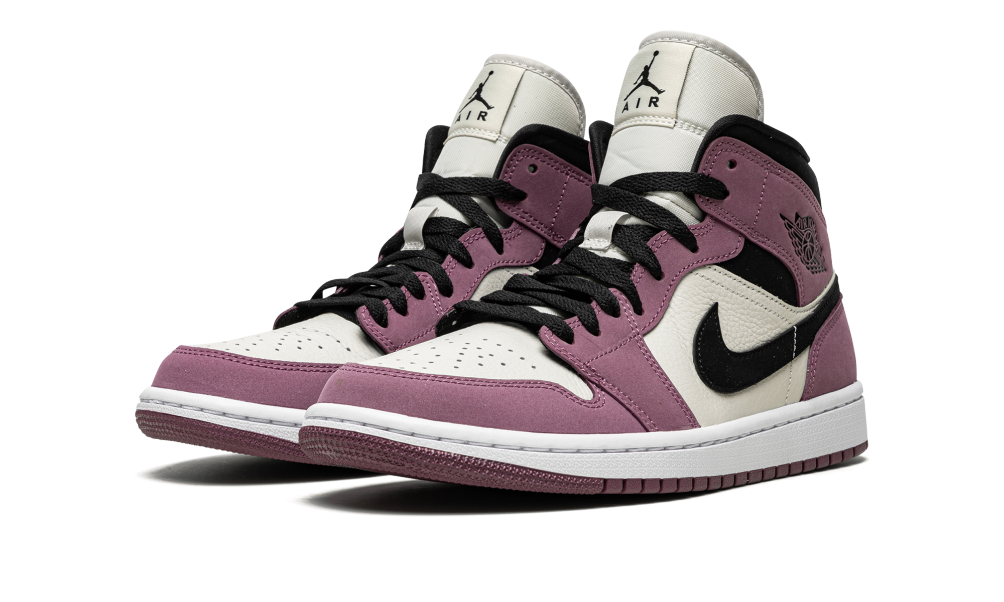 jordan 1 mid se light mulberry women s+DC7267-500+diagnol left view