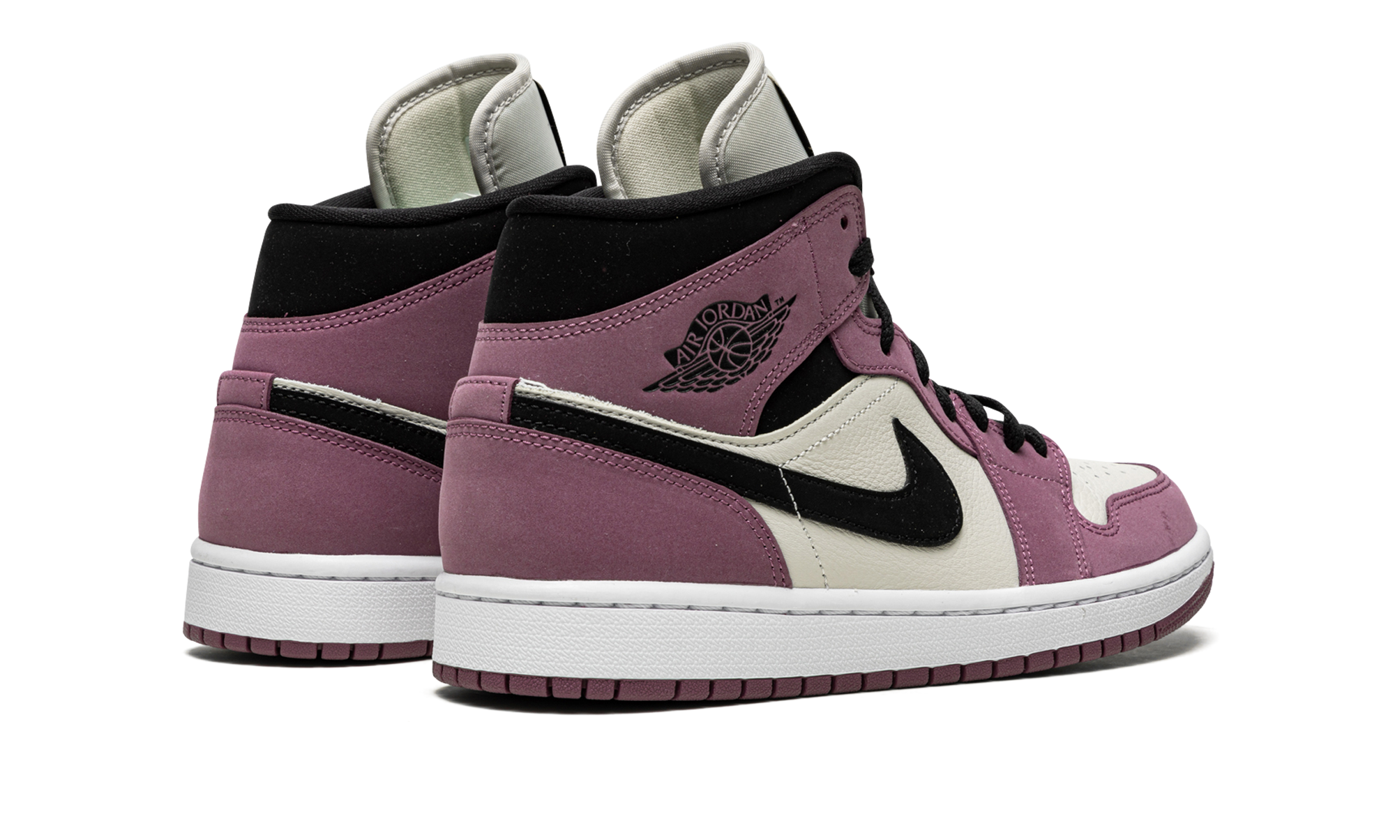 jordan 1 mid se light mulberry women s+DC7267-500+diagnol right behind view