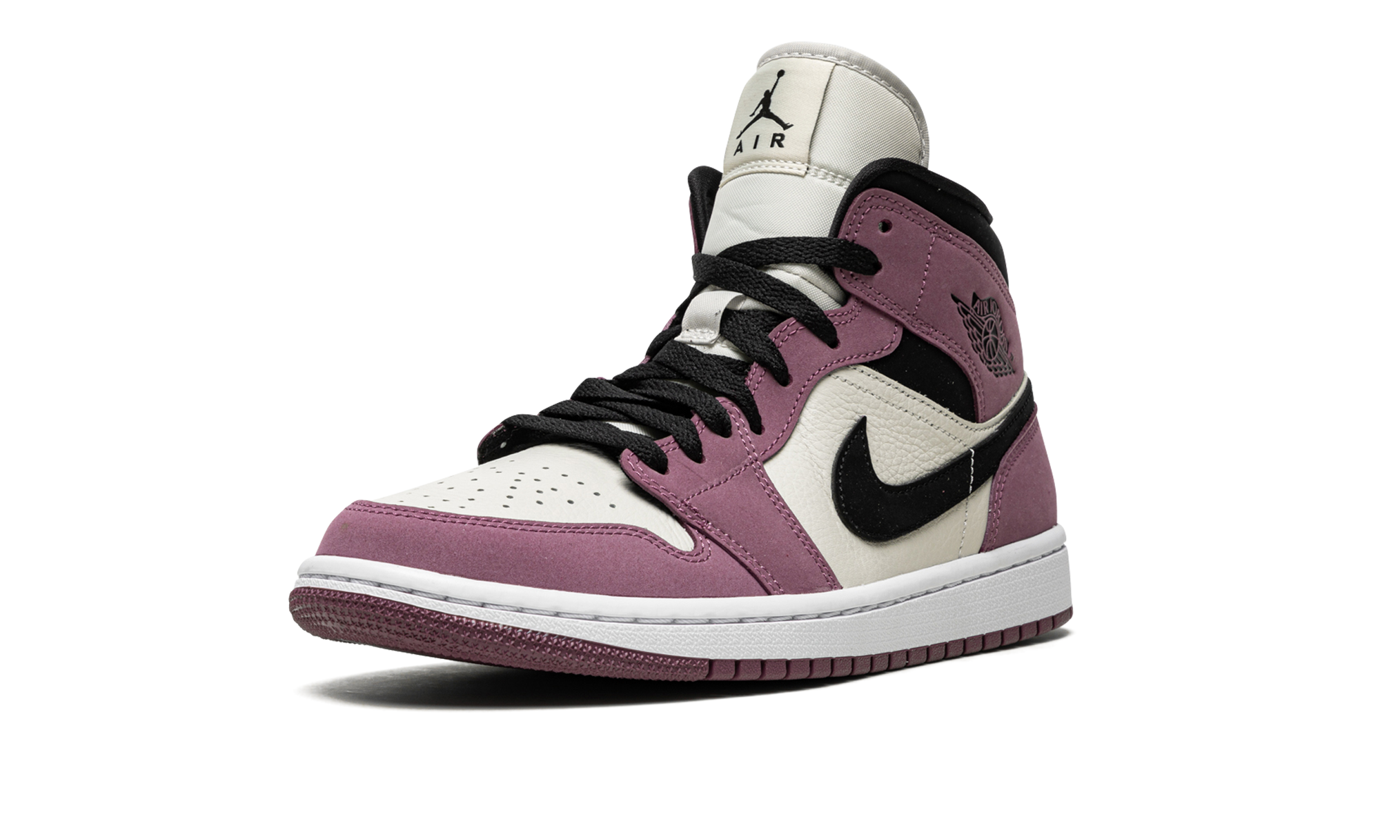 jordan 1 mid se light mulberry women s+DC7267-500+left diagnol single view