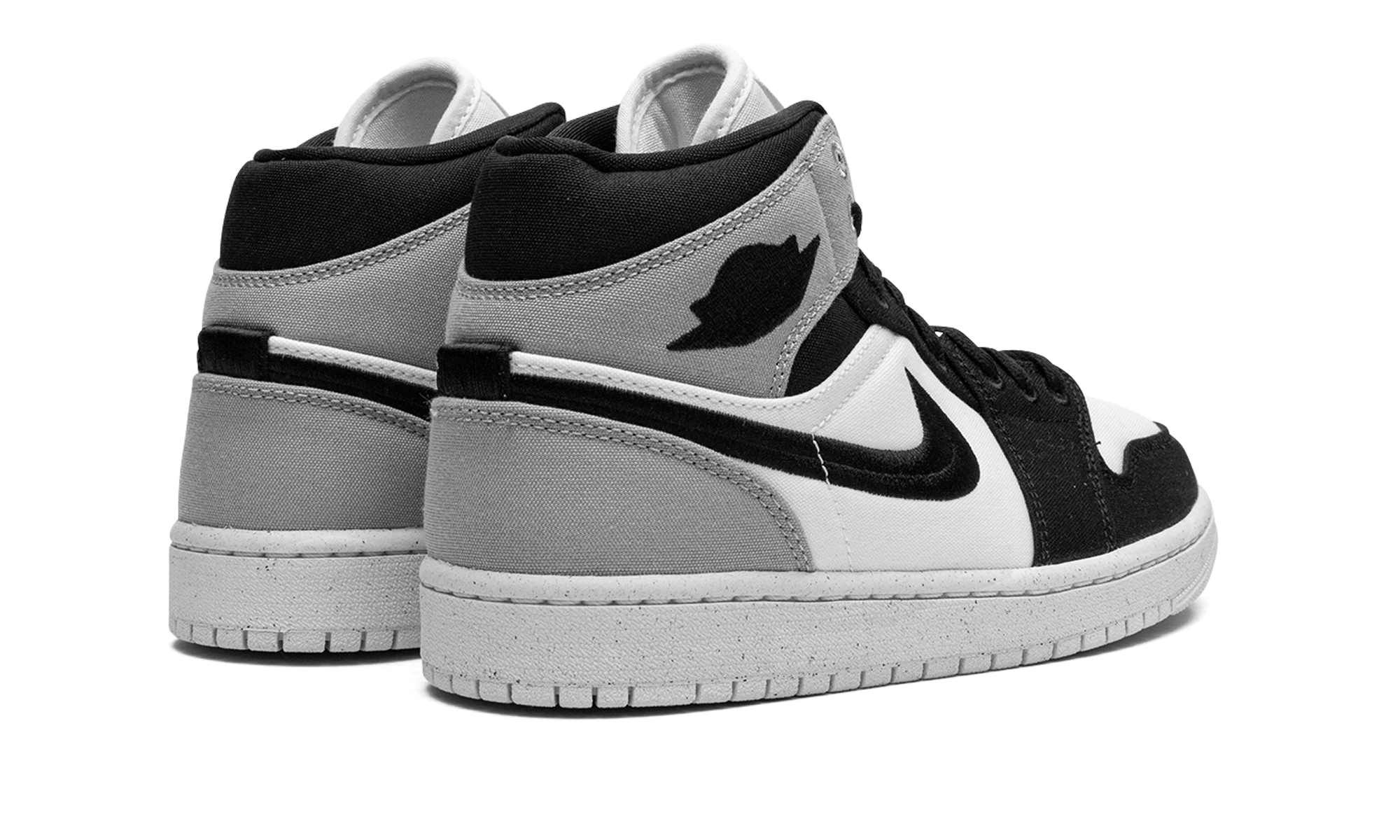 jordan 1 mid se light steel grey women s+DV0427-100+diagnol right behind view