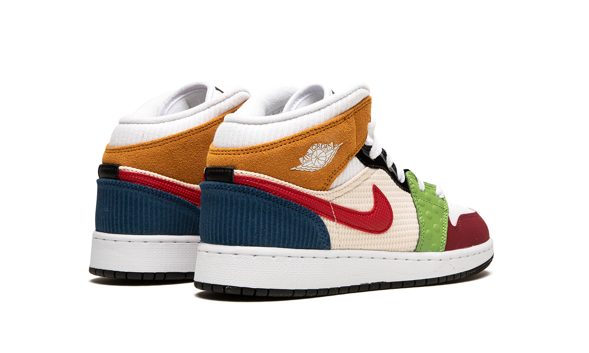 jordan 1 mid se messy room gs+DR6957-100+diagnol right behind view