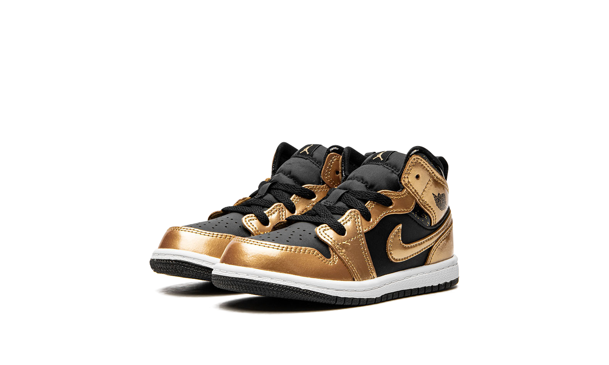 jordan 1 mid se metallic gold black td+DR6969-071+diagnol left view