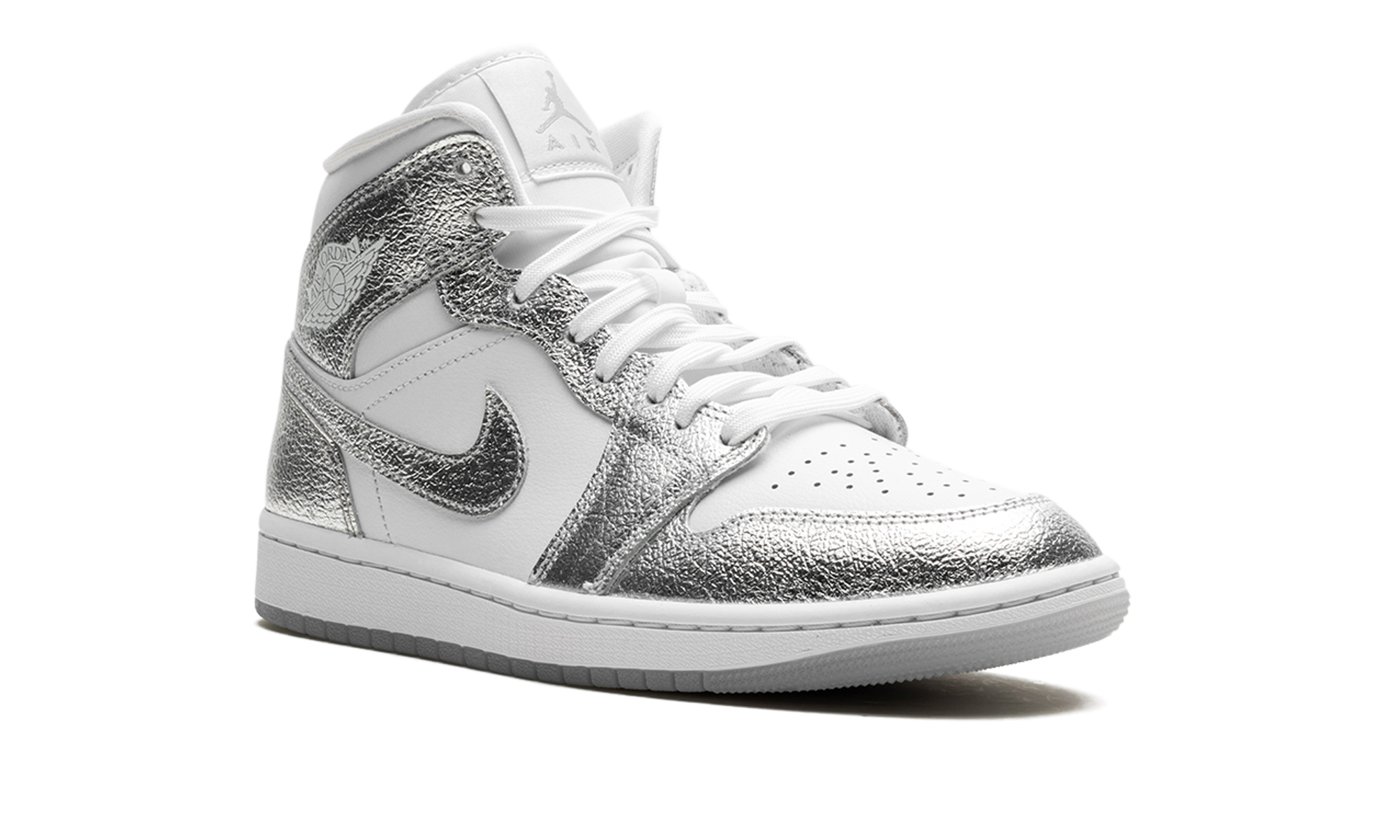 jordan 1 mid se metallic silver women s+FN5031-100+diagnol right view