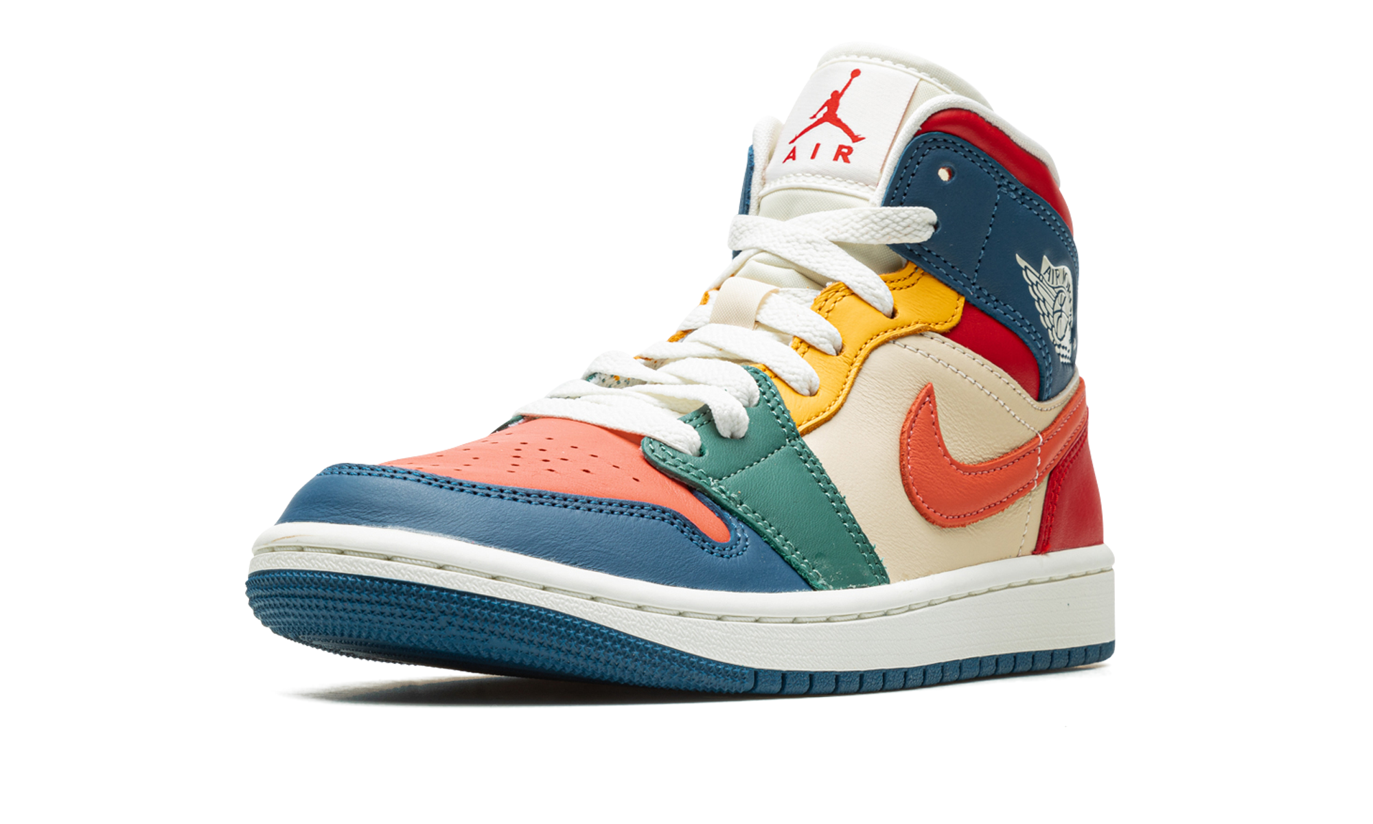 jordan 1 mid se multi color 2022 women s+DN3738-400+left diagnol single view