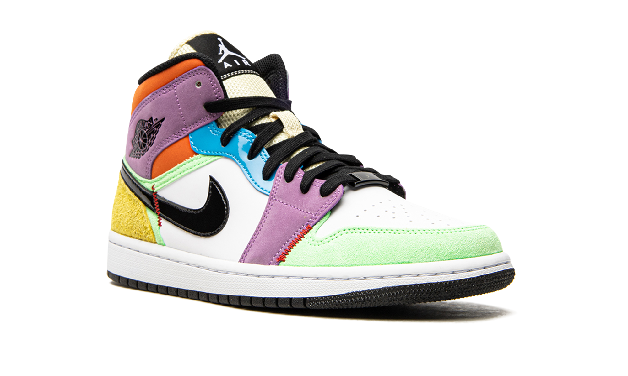 jordan 1 mid se multi color women s+CW1140-100+diagnol right view