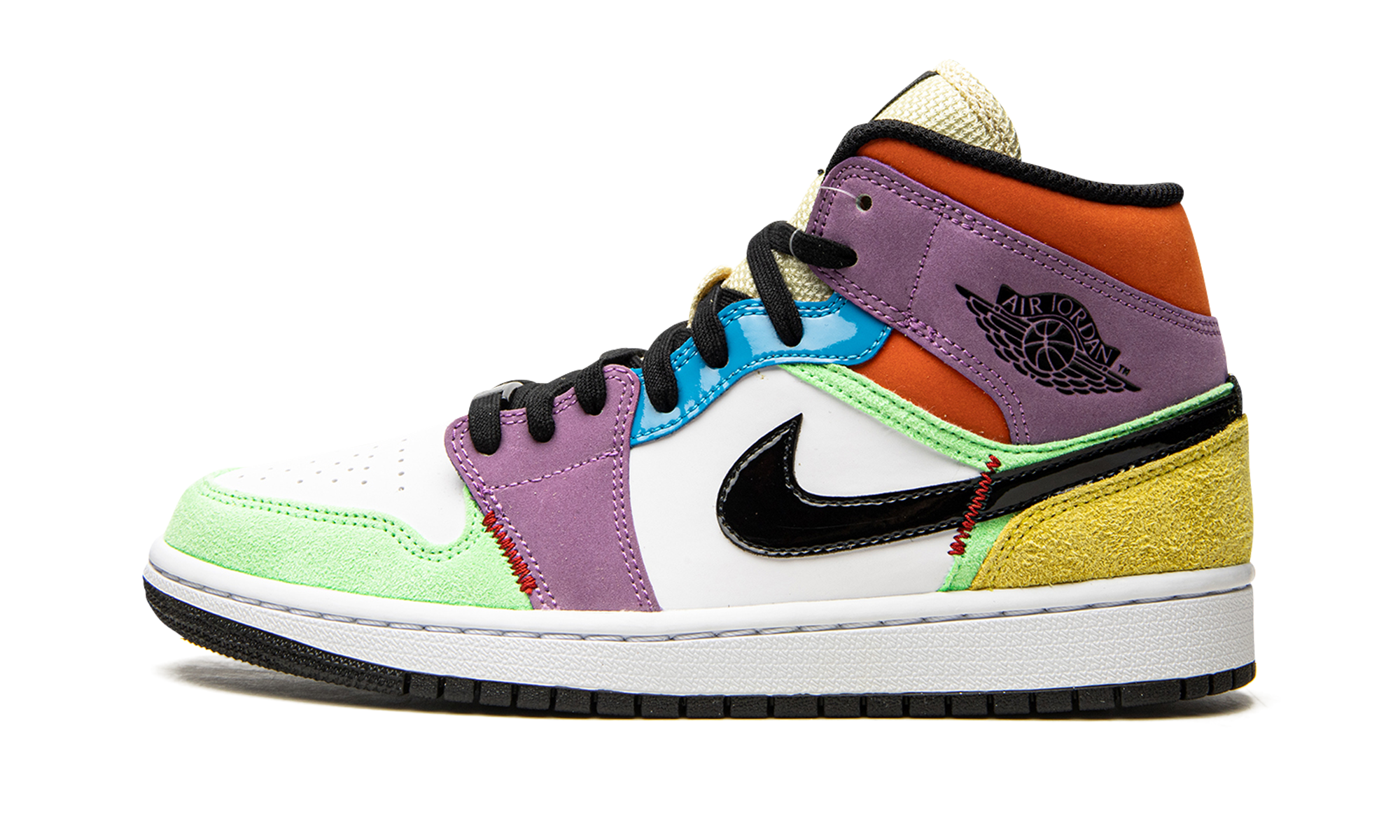 jordan 1 mid se multi color women s+CW1140-100+diagnol right view 1