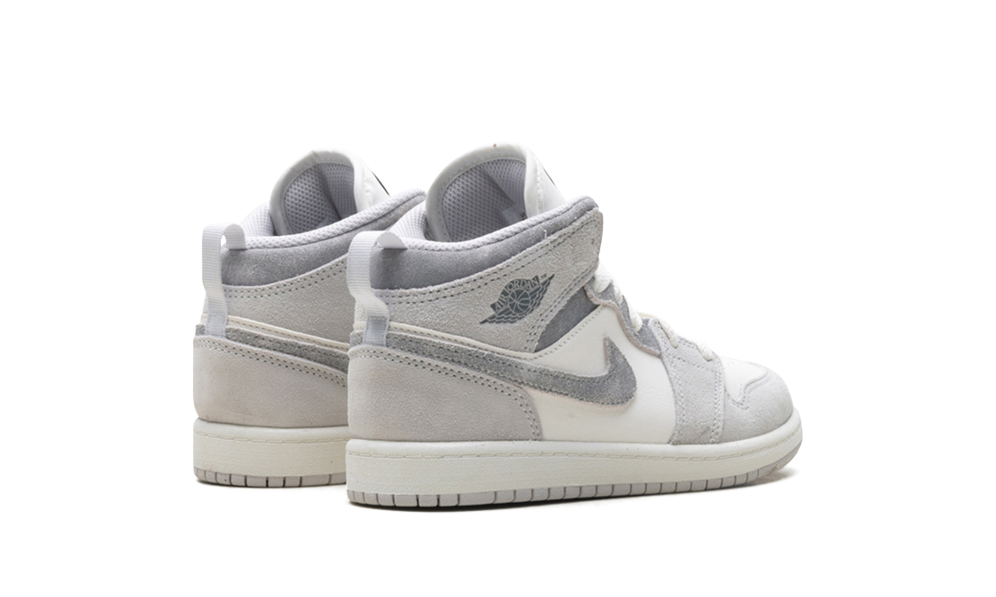 jordan 1 mid se neutral grey sail ps+FQ8087-002+diagnol right behind view