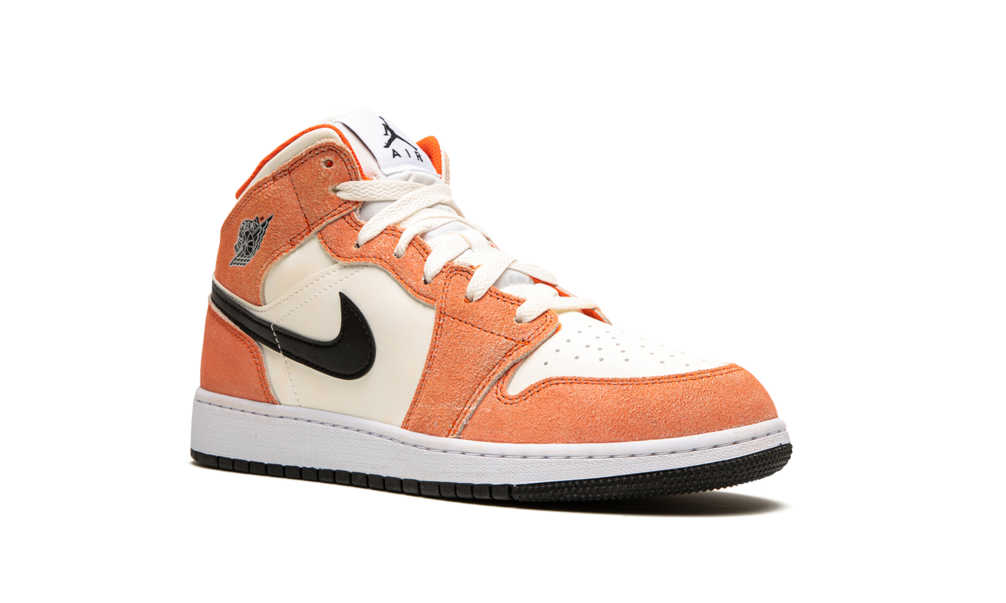 jordan 1 mid se orange suede gs+DV1336-800+diagnol right view