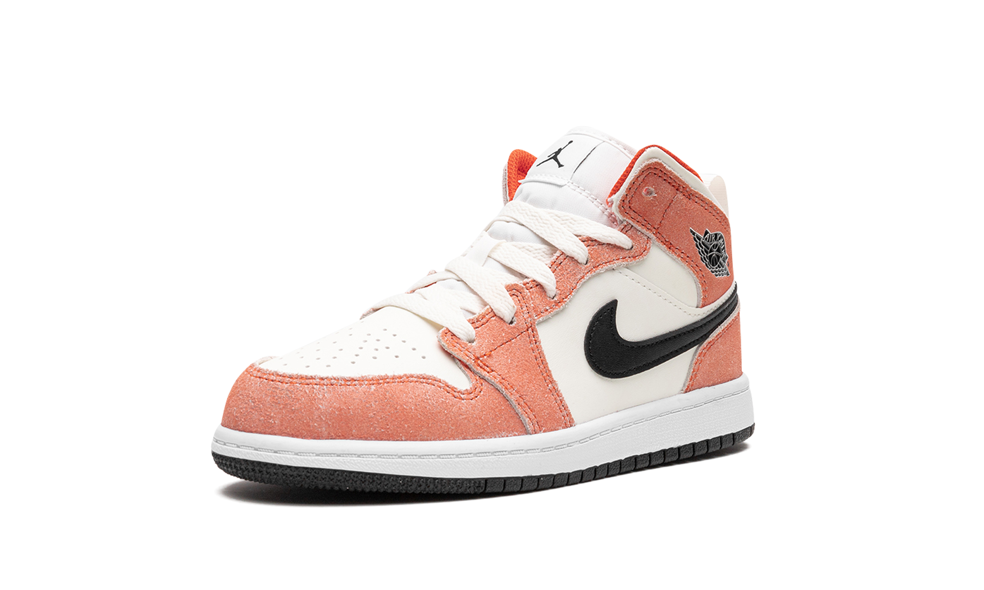 jordan 1 mid se orange suede ps+DV1341-800+left diagnol single view