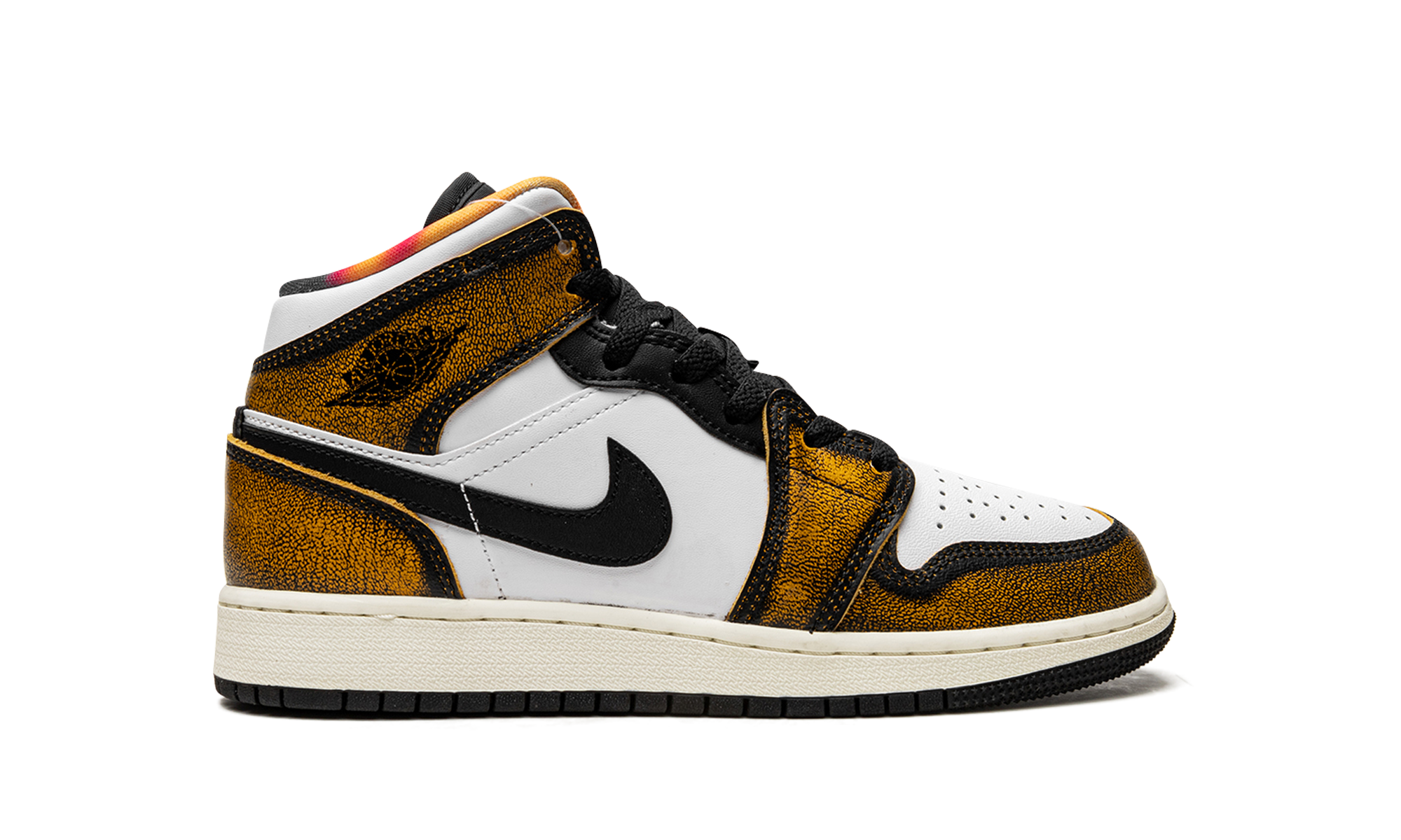 jordan 1 mid se orange wear away gs+DQ8418-071+right view