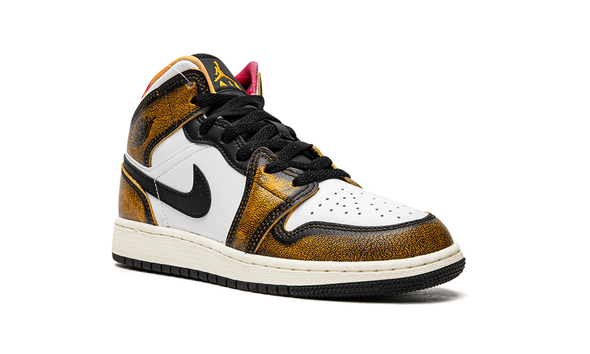jordan 1 mid se orange wear away gs+DQ8418-071+diagnol right view