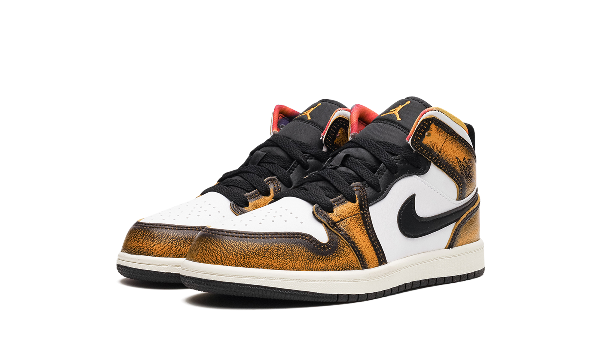 jordan 1 mid se orange wear away ps+DQ8419-071+diagnol left view