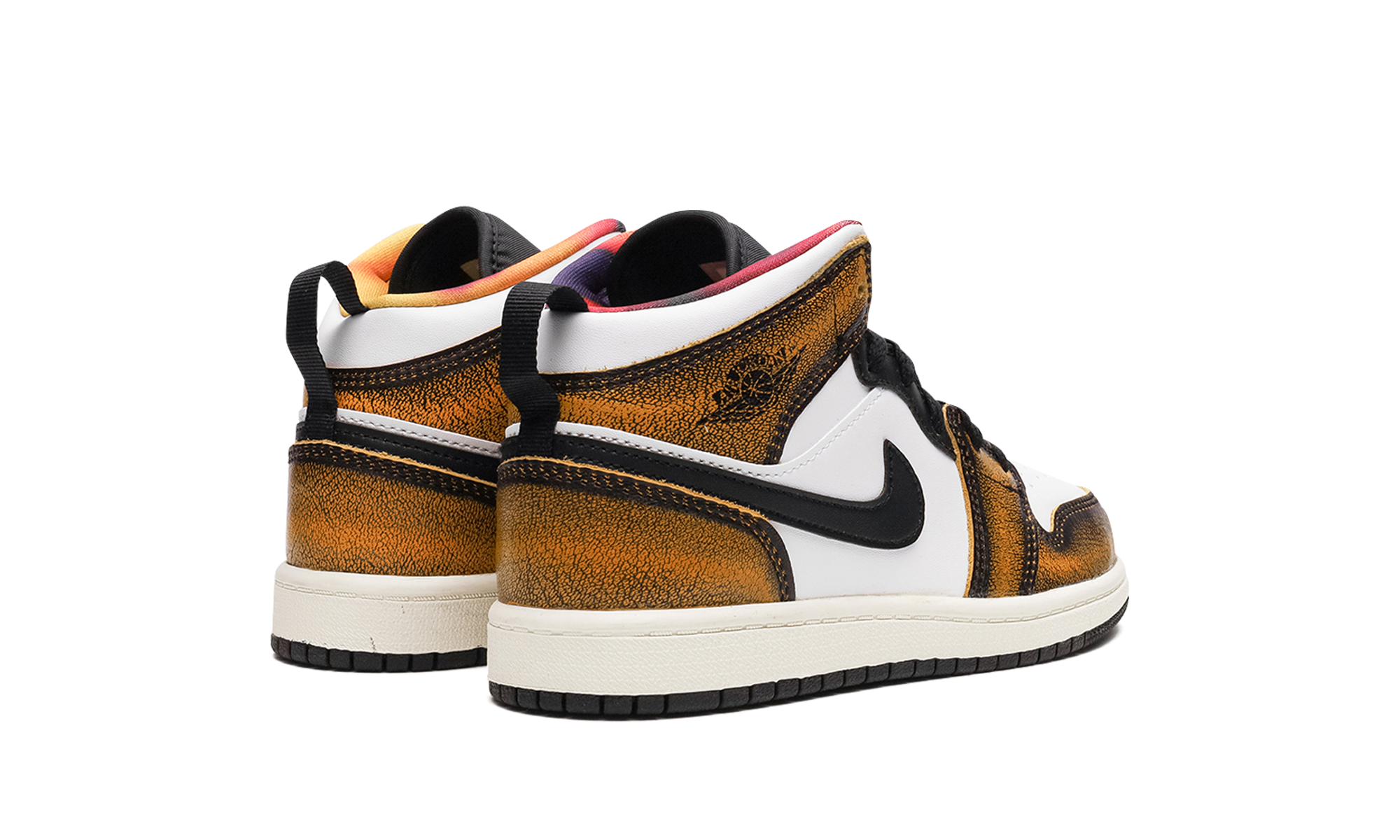 jordan 1 mid se orange wear away ps+DQ8419-071+diagnol right behind view