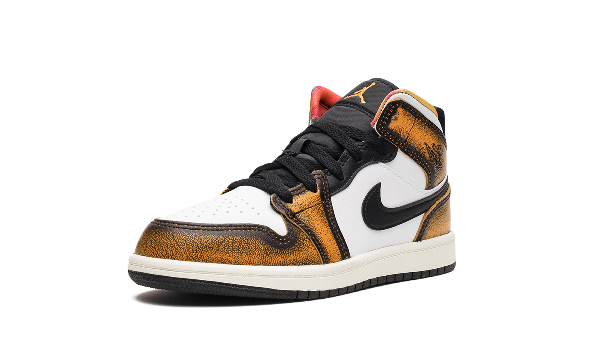jordan 1 mid se orange wear away ps+DQ8419-071+left diagnol single view