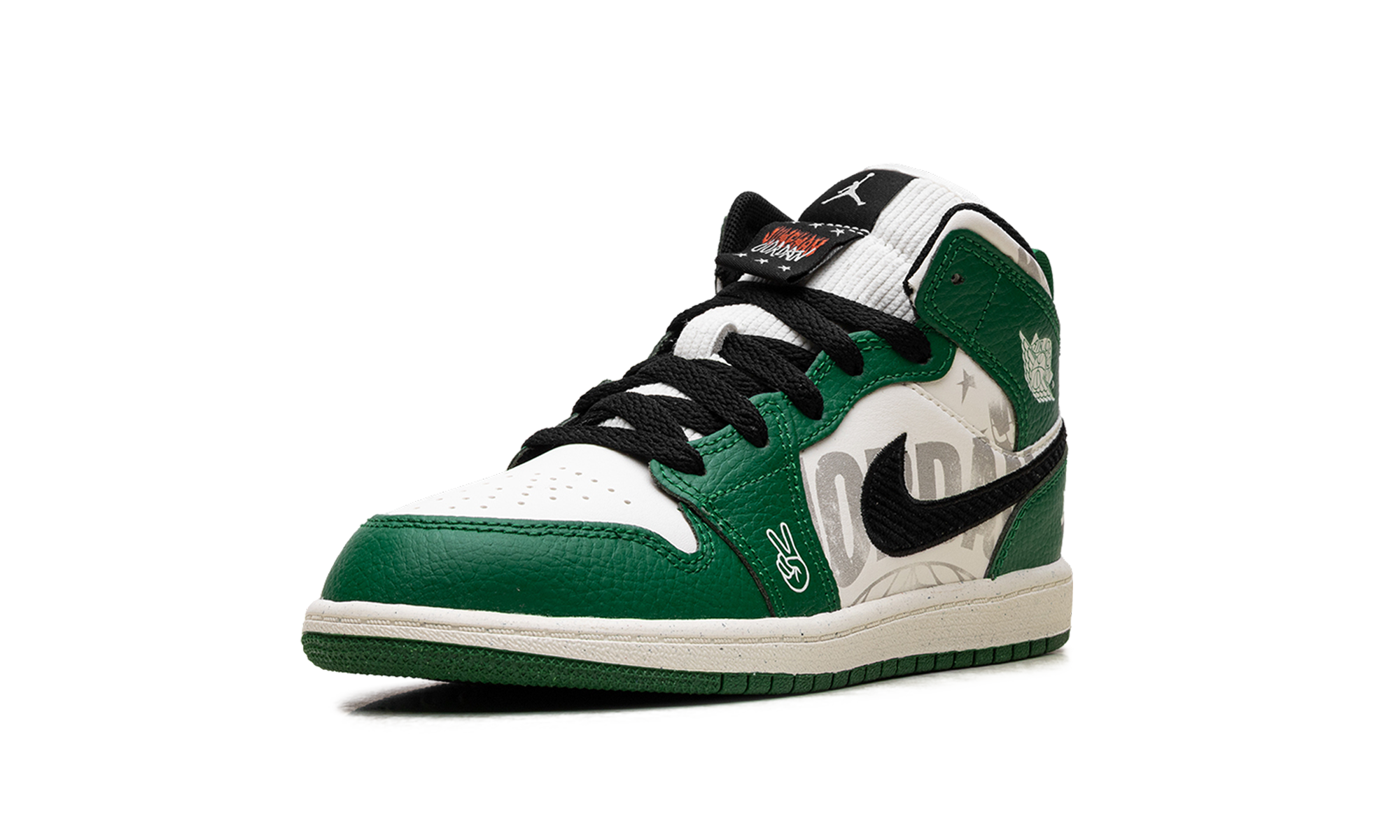 jordan 1 mid se overbranded ps+HF3199-300+left diagnol single view
