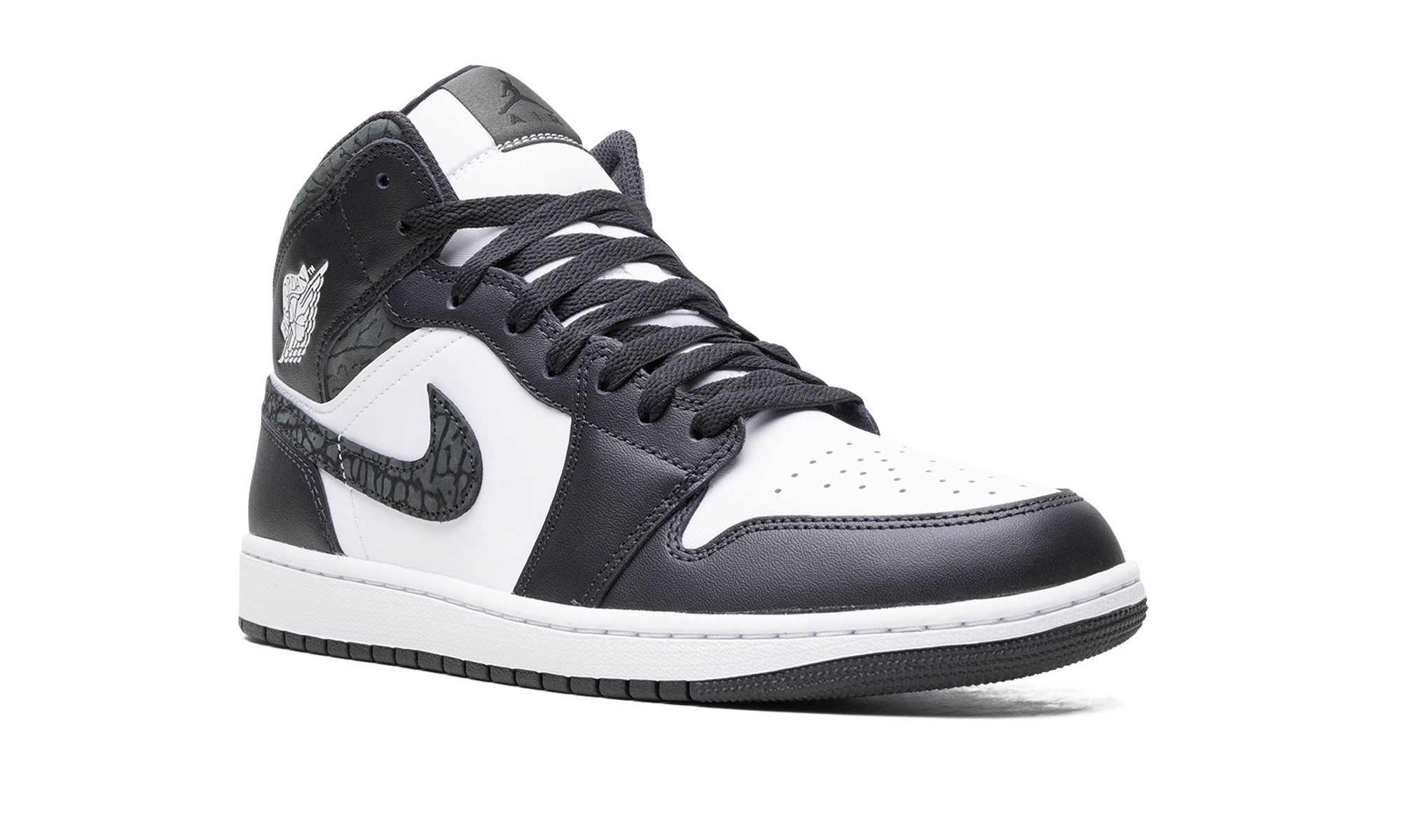 jordan 1 mid se panda elephant+FB9911-001+diagnol right view