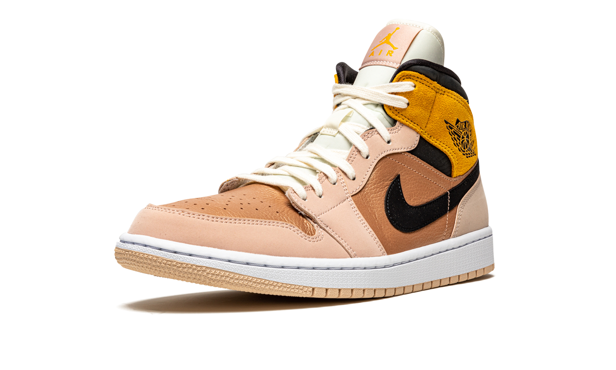 jordan 1 mid se particle beige women s+DD2224-200+left diagnol single view