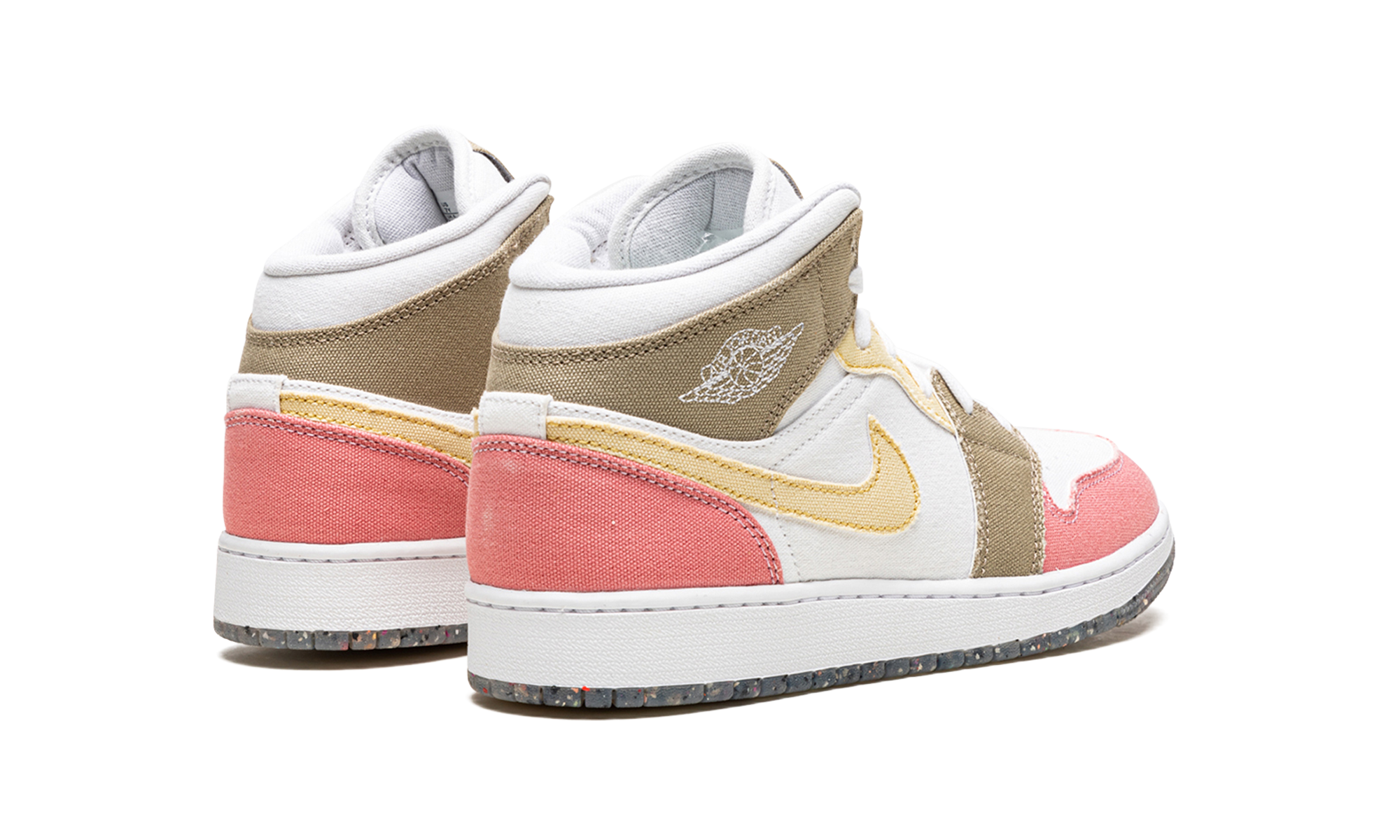 jordan 1 mid se pastel vivid green grind gs+DJ0338-100+diagnol right behind view