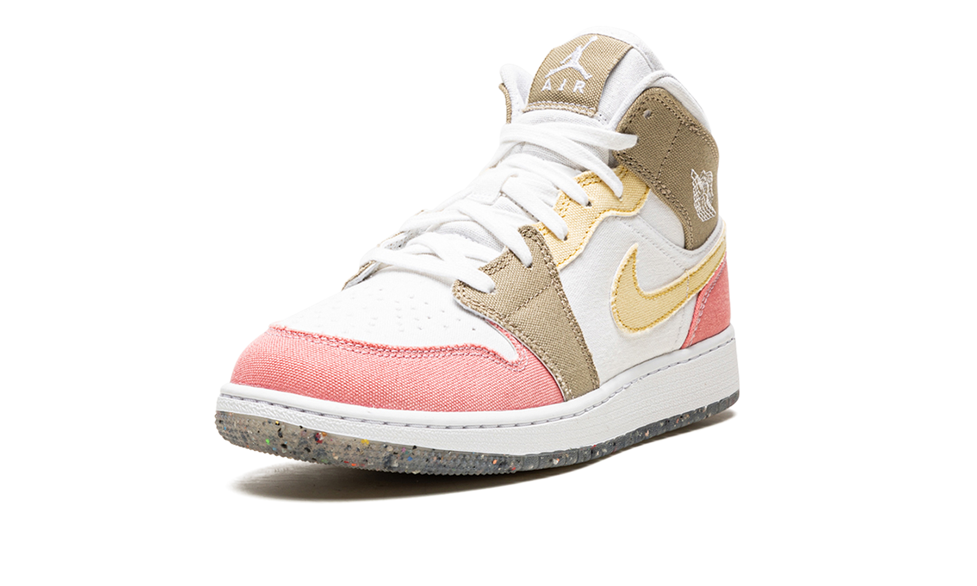 jordan 1 mid se pastel vivid green grind gs+DJ0338-100+left diagnol single view