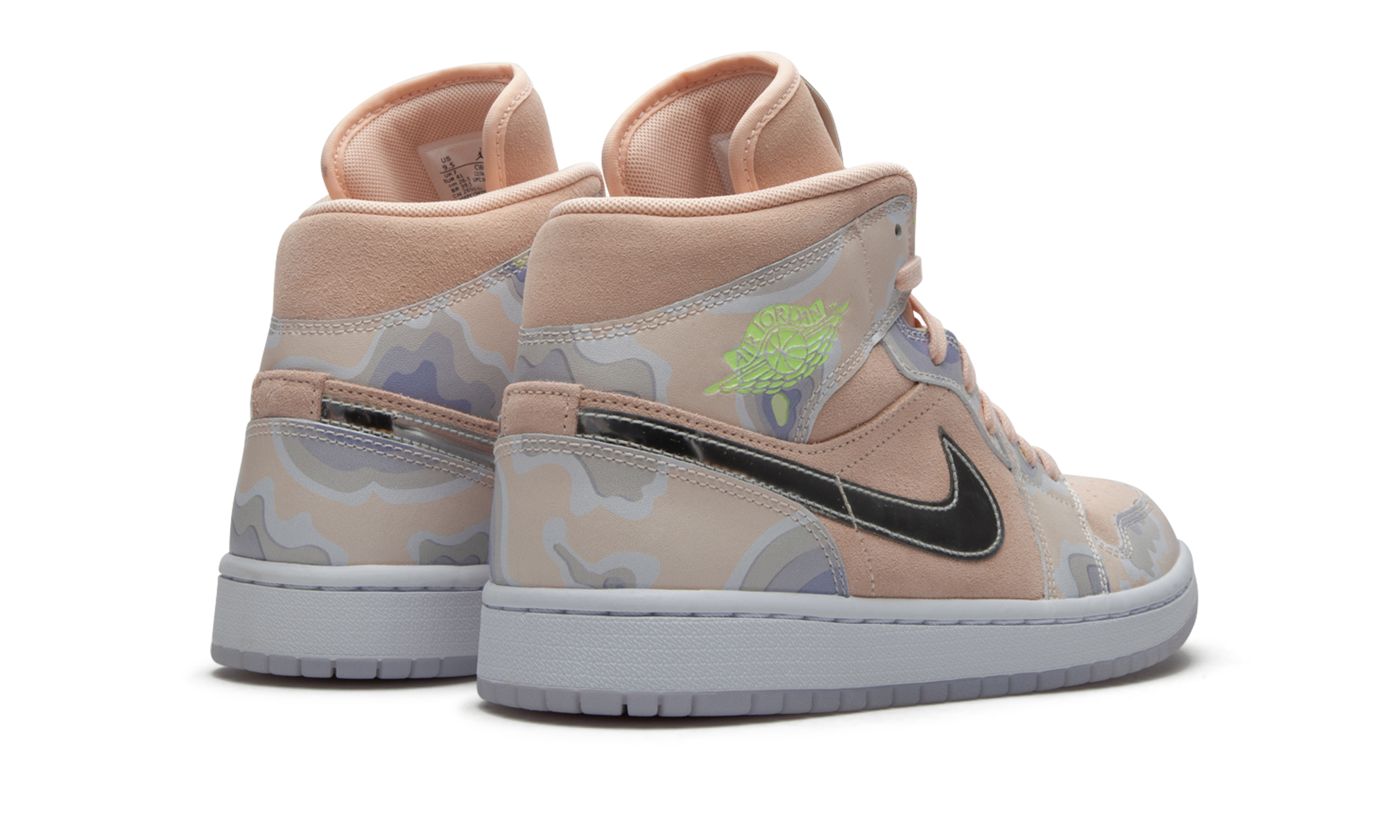 jordan 1 mid se p her spective women s+CW6008-600+diagnol right behind view