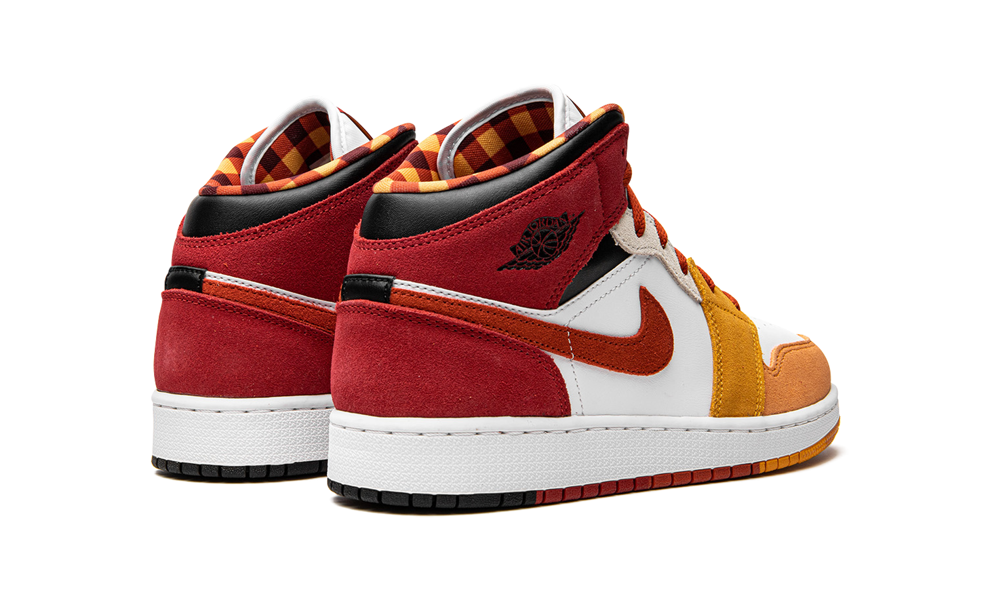 jordan 1 mid se picnic gs+DX2460-601+diagnol right behind view