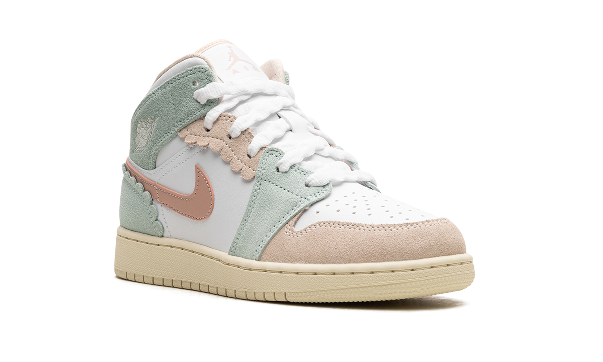jordan 1 mid se pink oxford gs+DZ5361-100+diagnol right view