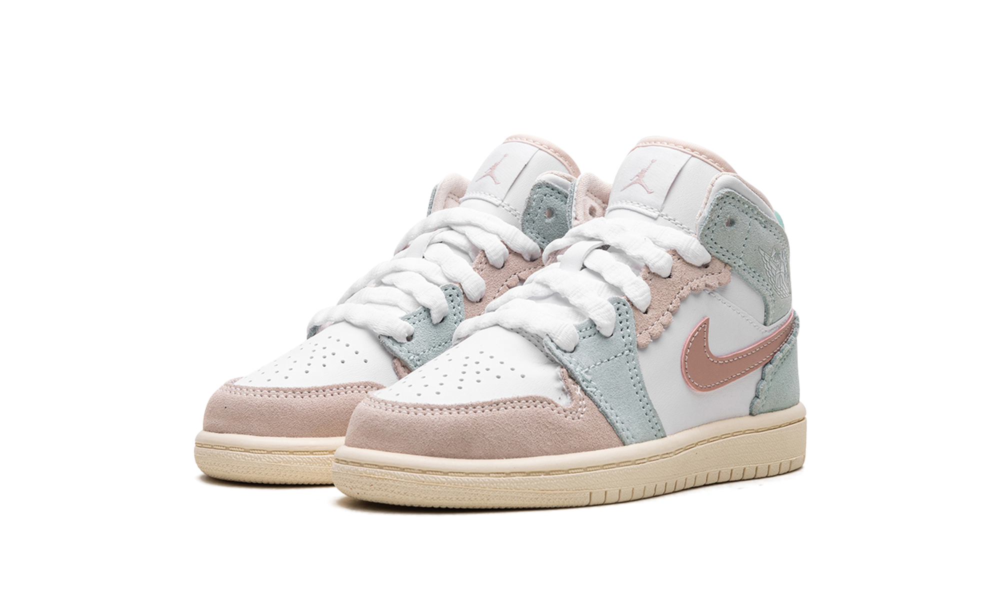 jordan 1 mid se pink oxford ps+DZ5359-100+diagnol left view