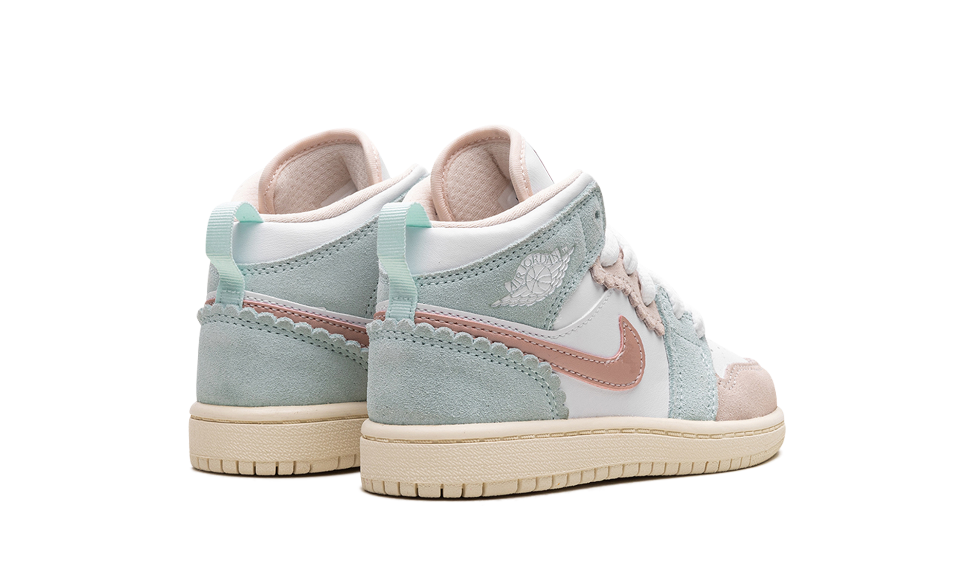 jordan 1 mid se pink oxford ps+DZ5359-100+diagnol right behind view