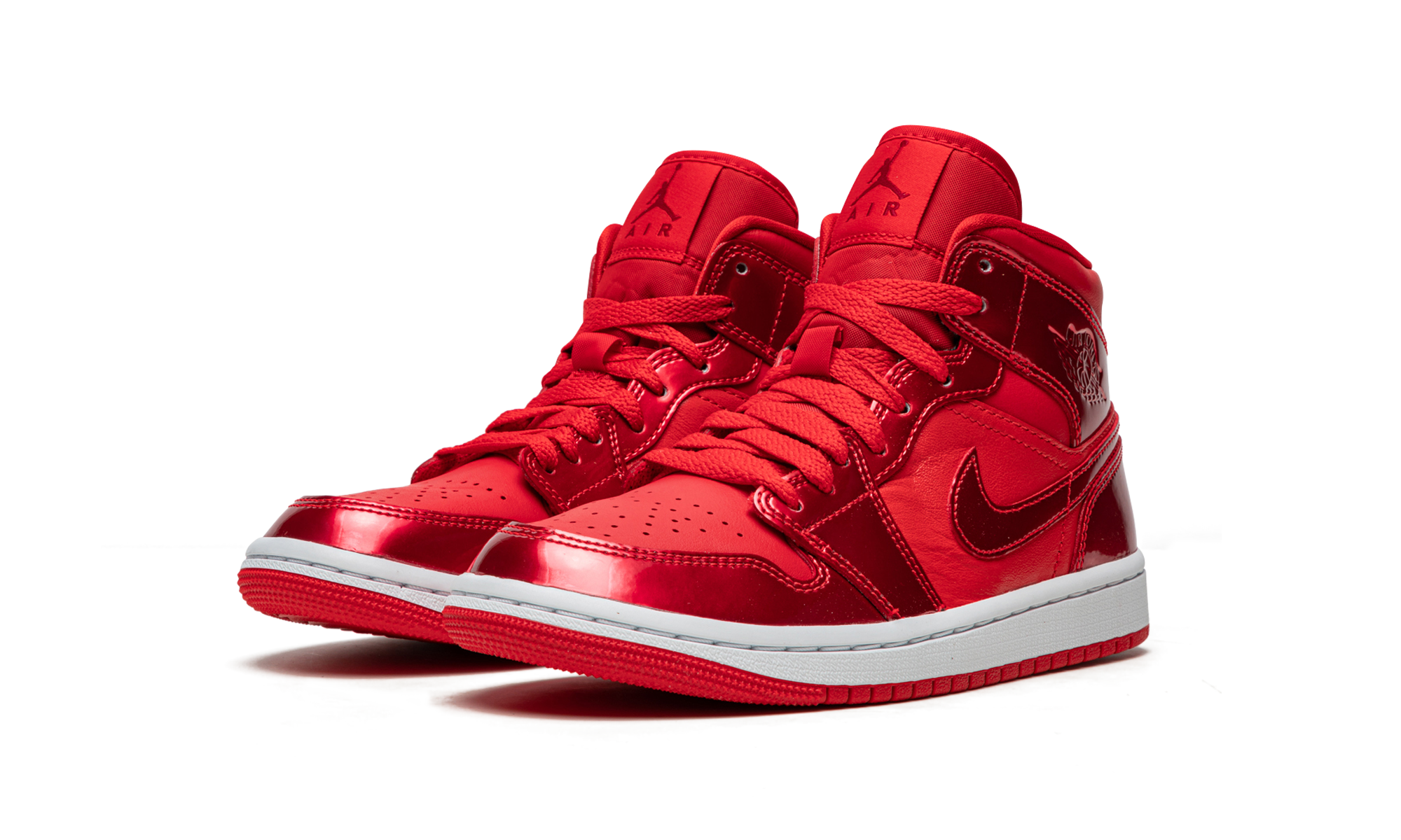 jordan 1 mid se pomegranate women s+DH5894-600+diagnol left view