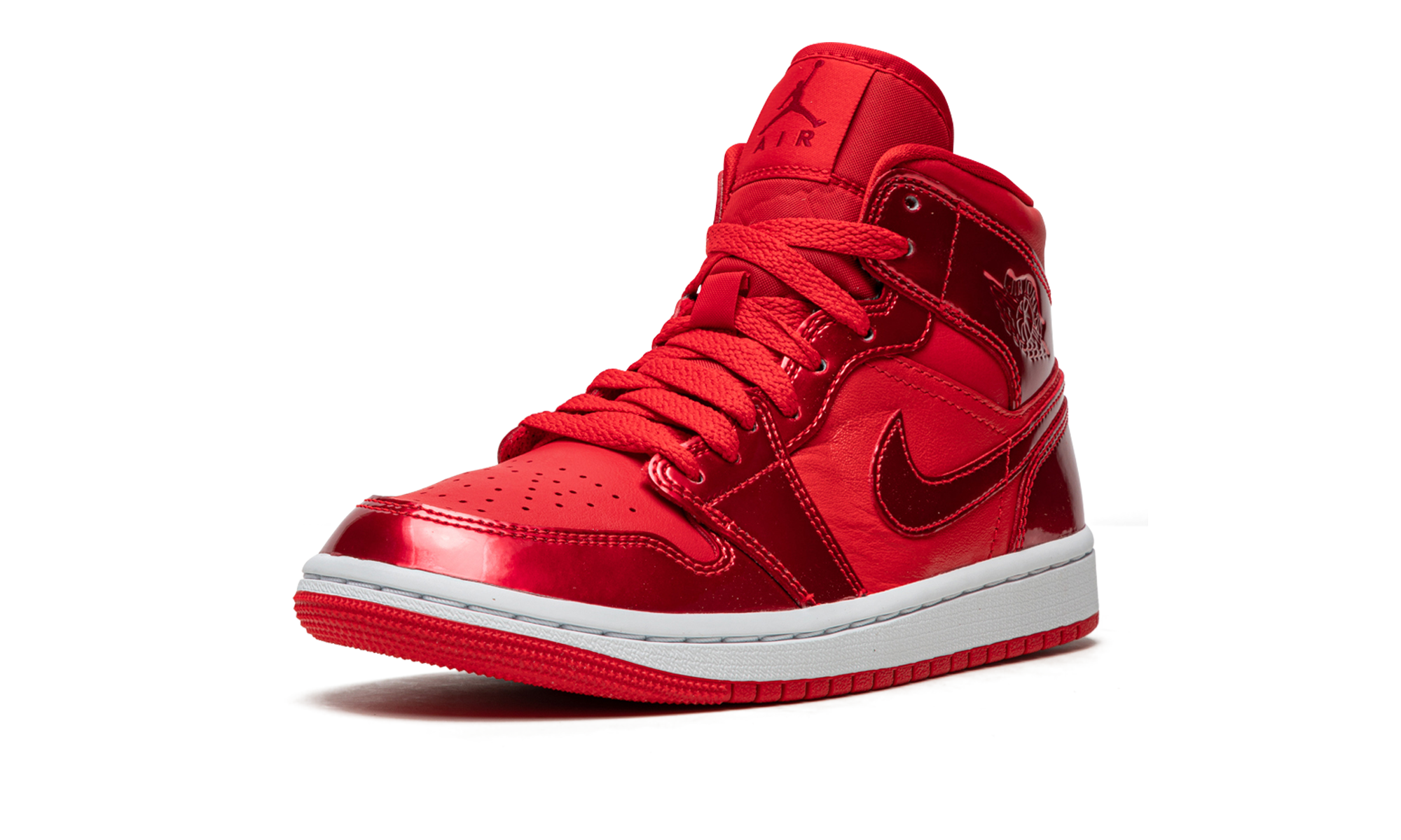 jordan 1 mid se pomegranate women s+DH5894-600+left diagnol single view