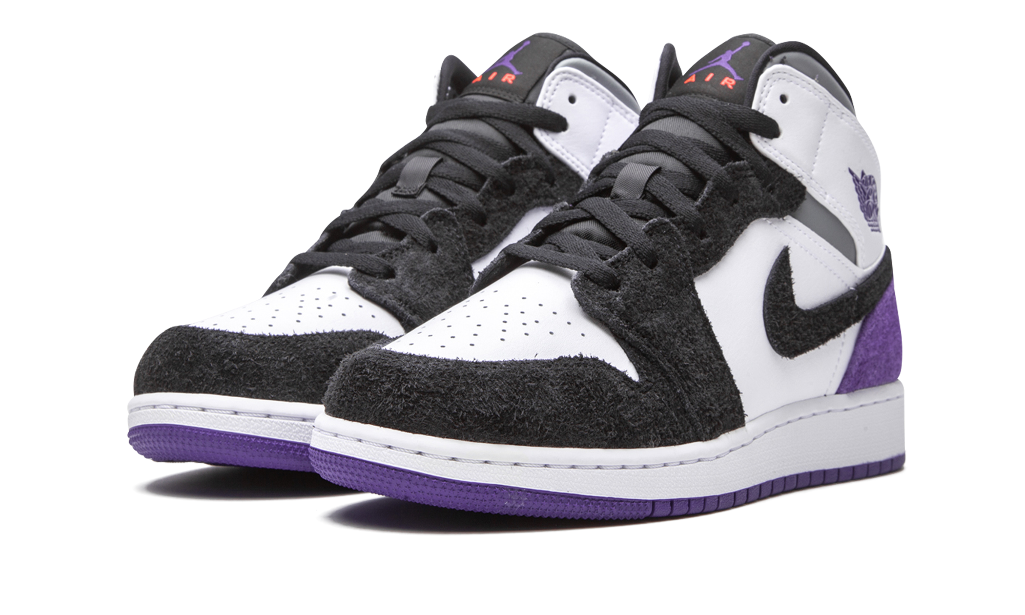 jordan 1 mid se purple gs+BQ6931-105+diagnol left view