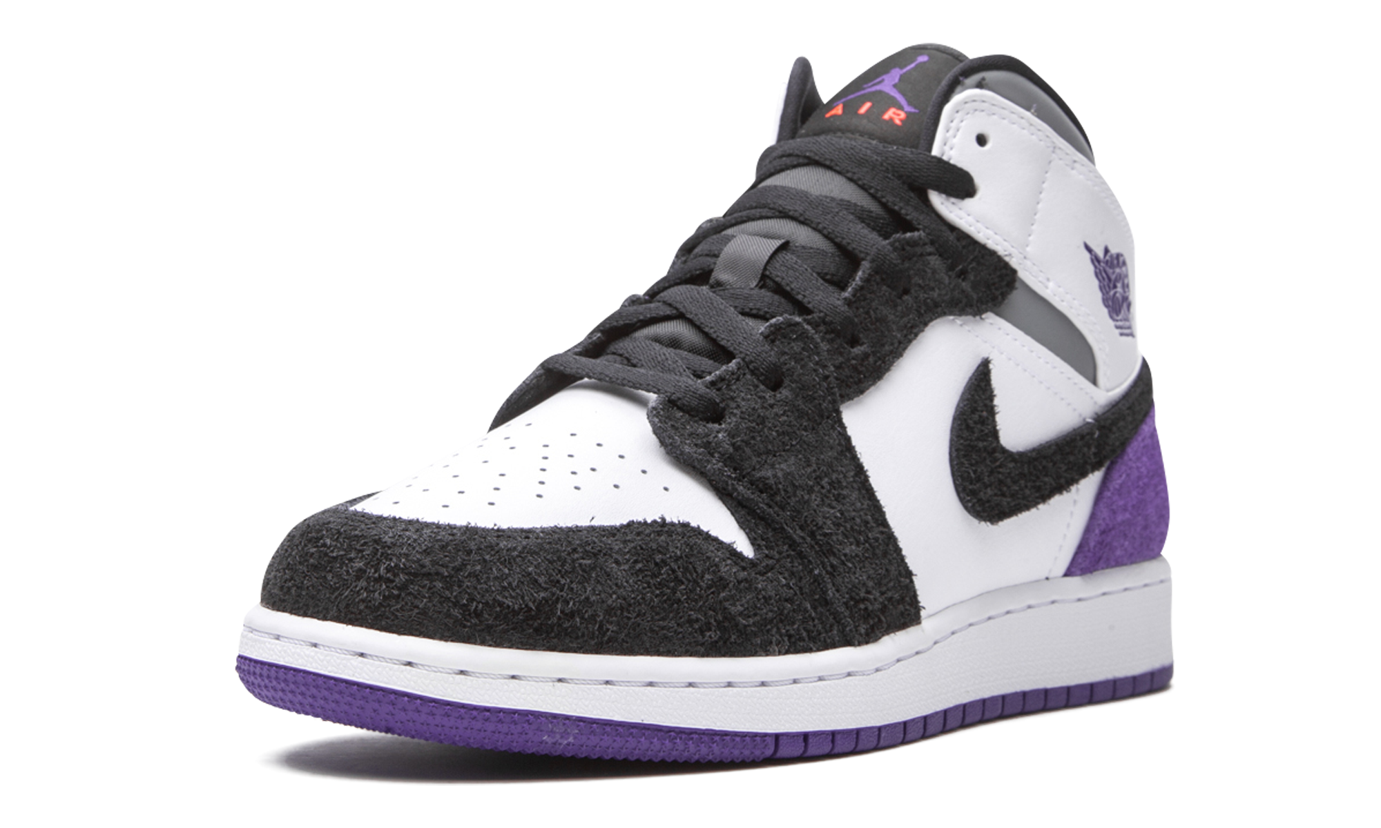 jordan 1 mid se purple gs+BQ6931-105+left diagnol single view