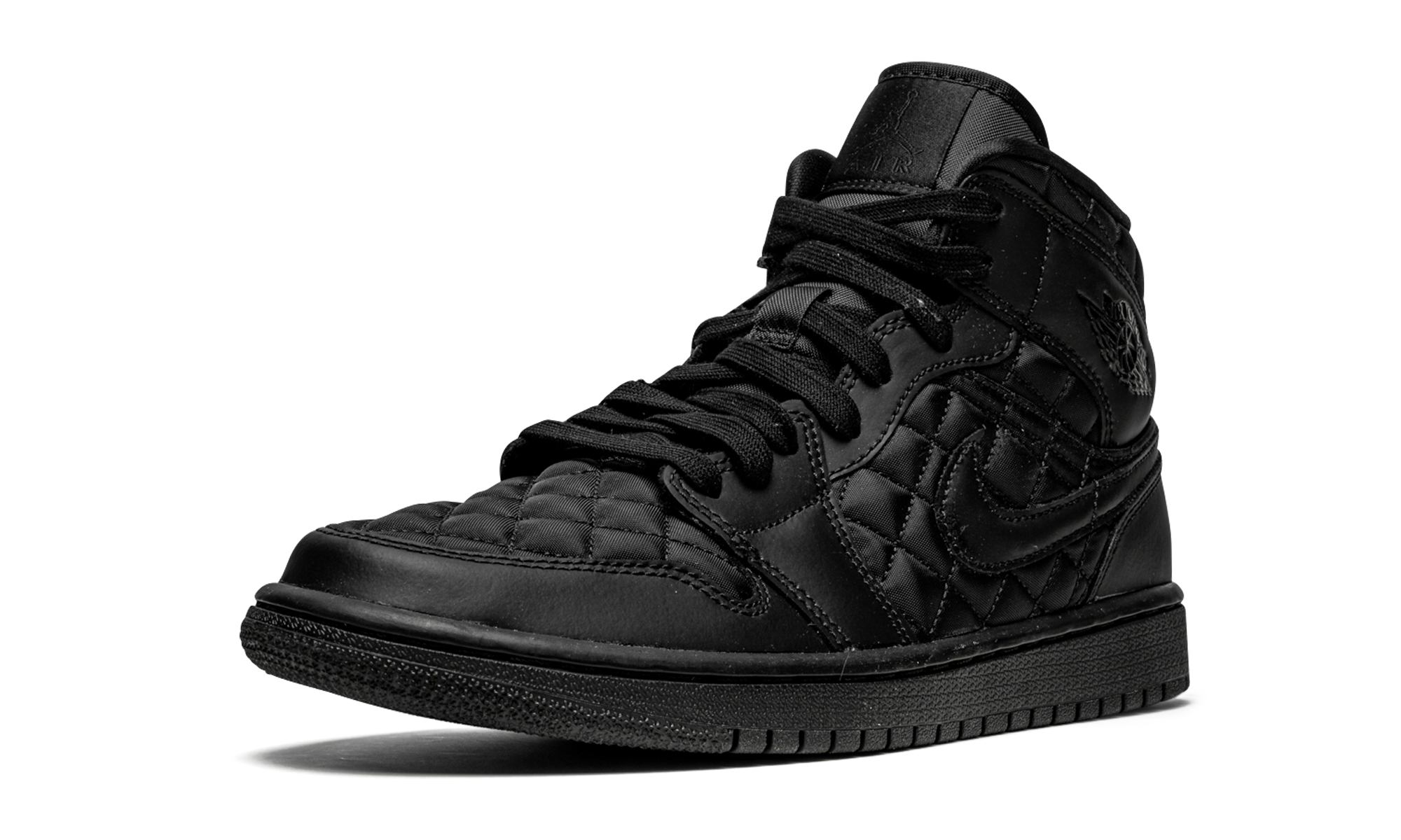 jordan 1 mid se quilted black women s+DB6078-001+left diagnol single view