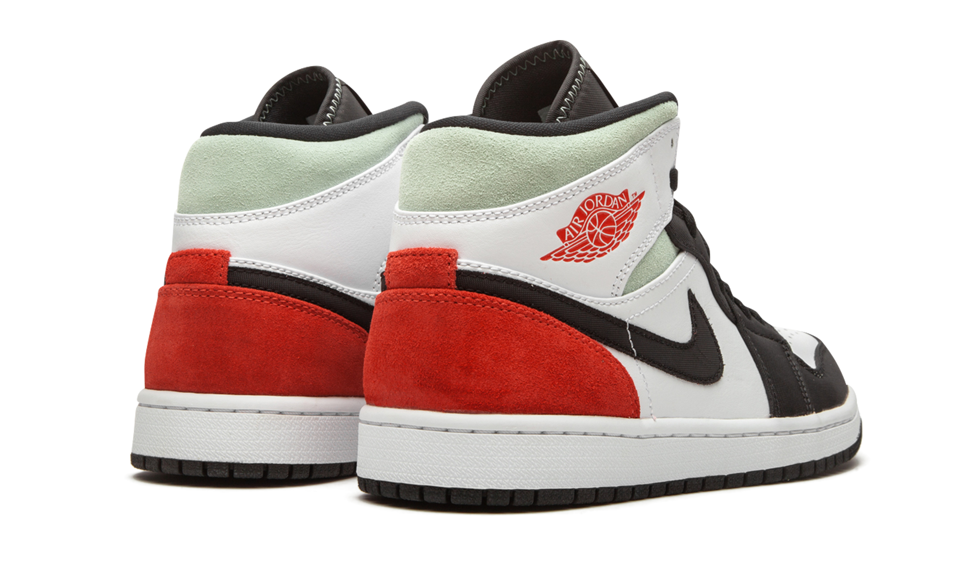 jordan 1 mid se red black toe+852542-100+diagnol right behind view