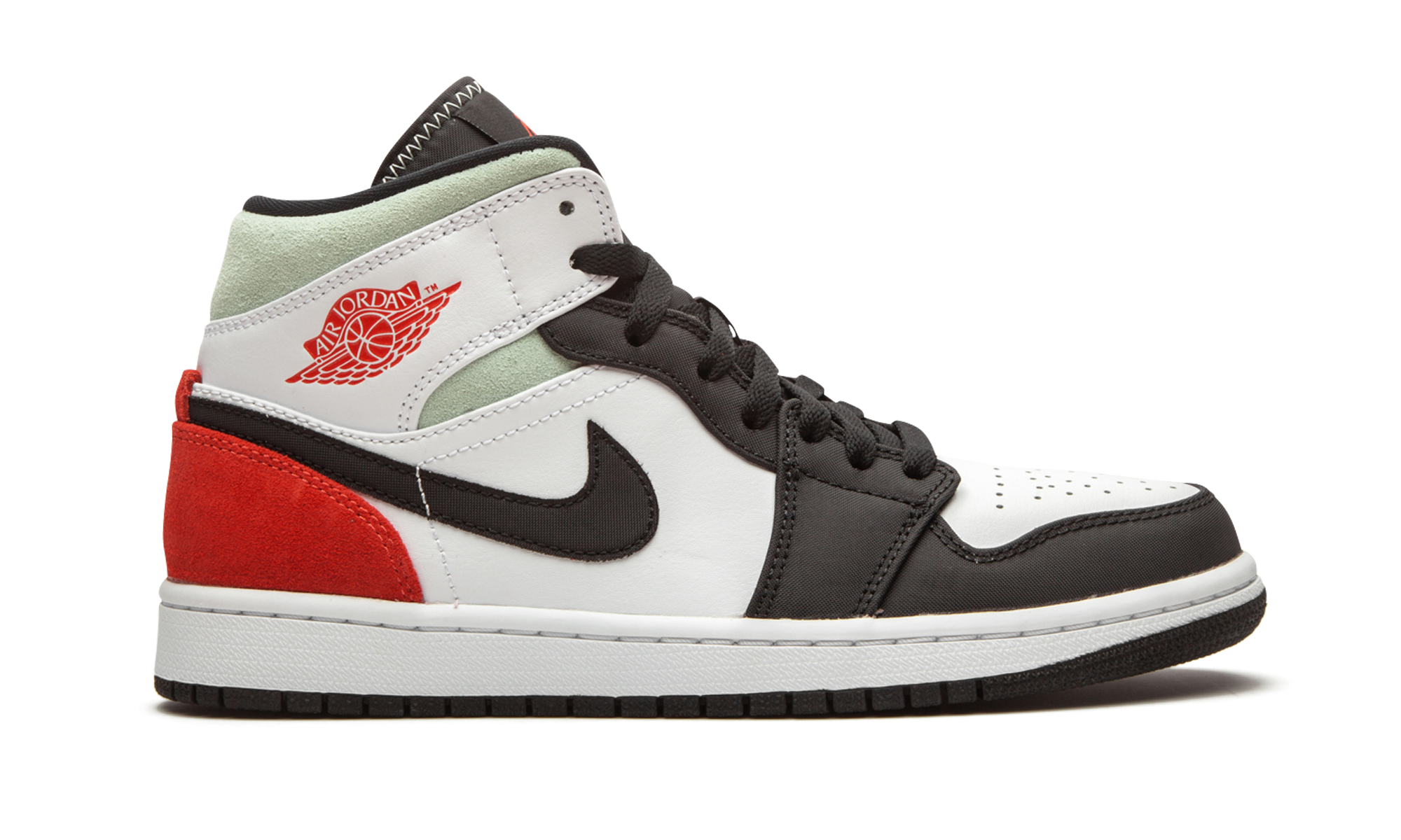 jordan 1 mid se red black toe+852542-100+right view