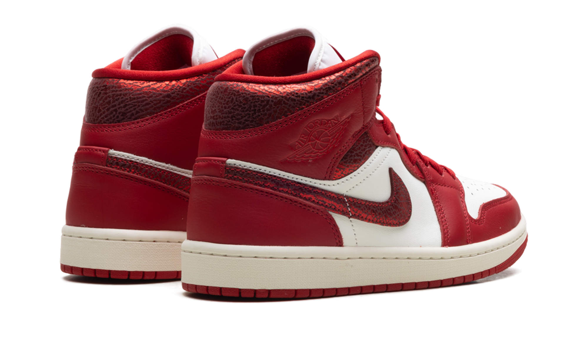 jordan 1 mid se red cracked leather women s+HJ9337-106+diagnol right behind view