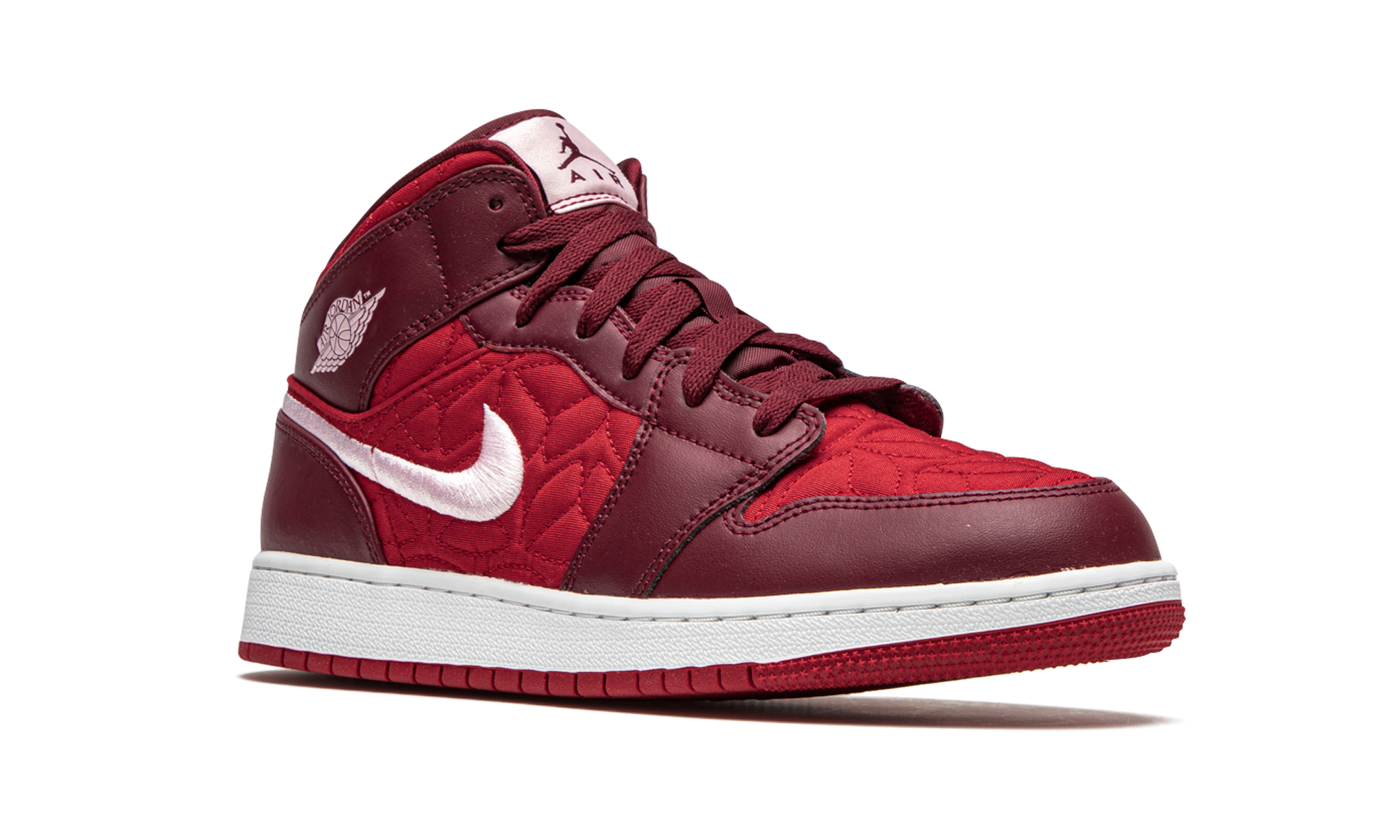 jordan 1 mid se red quilt gs+AV5174-600+diagnol right view