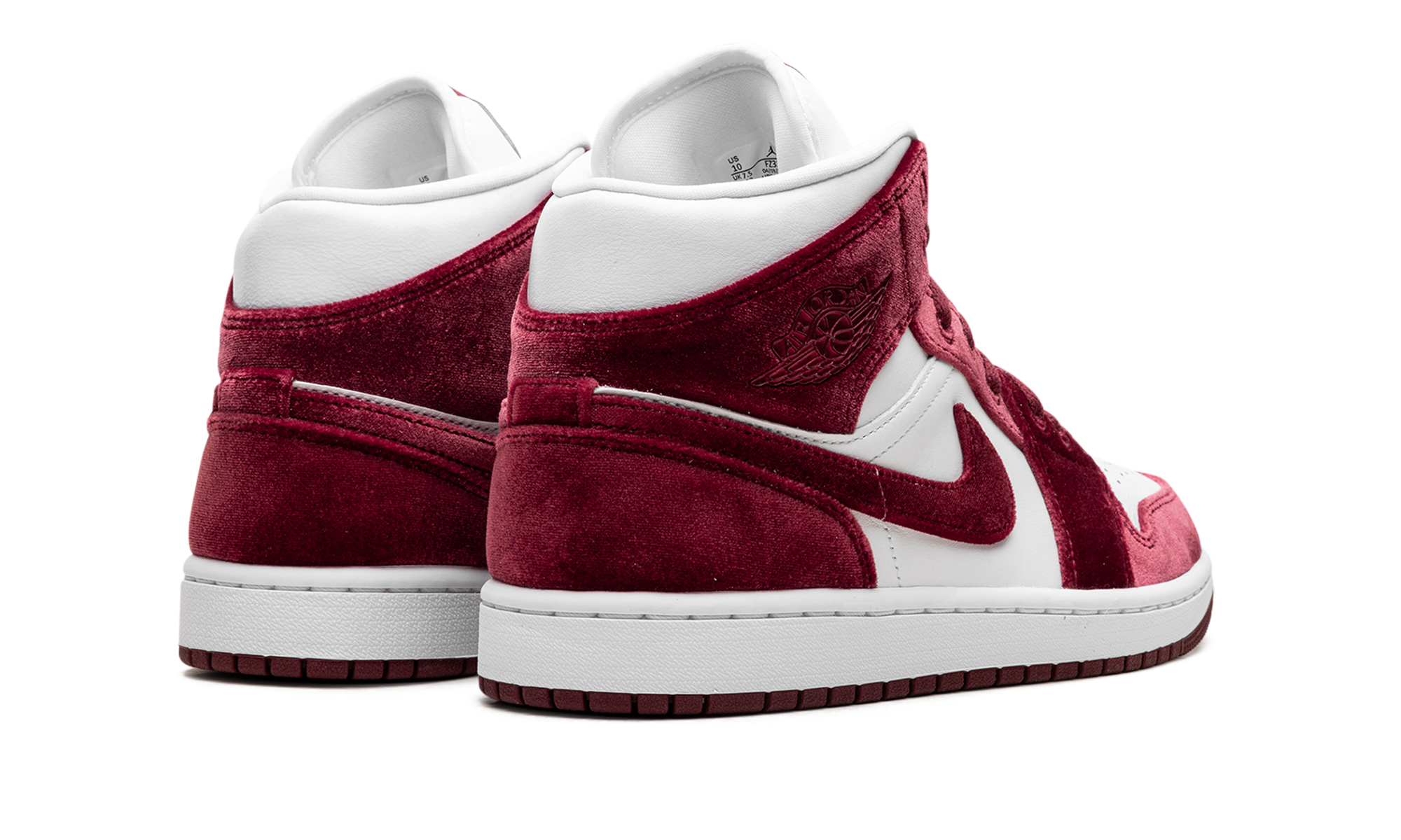 jordan 1 mid se red velvet women s+FZ3334-100+diagnol right behind view