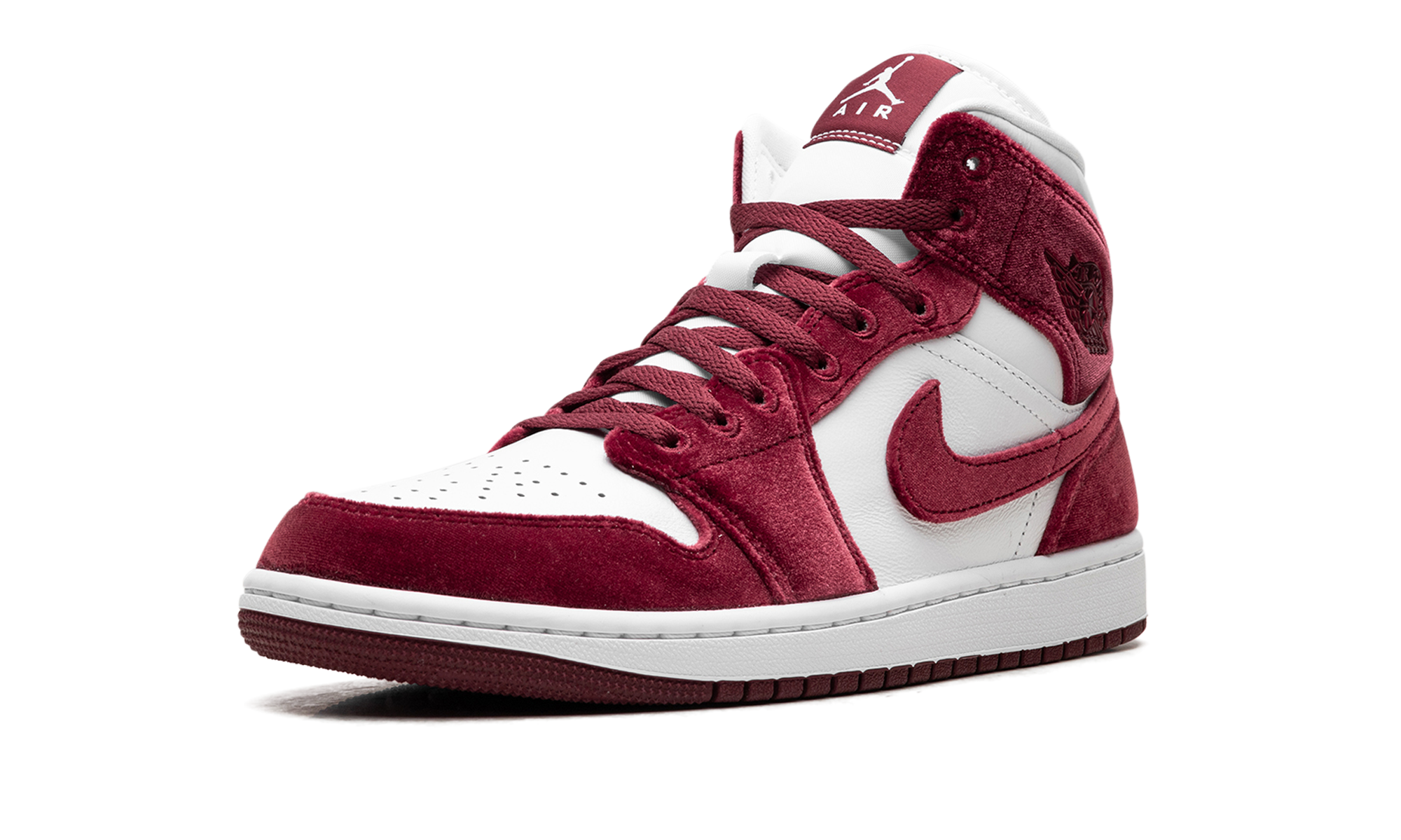 jordan 1 mid se red velvet women s+FZ3334-100+left diagnol single view