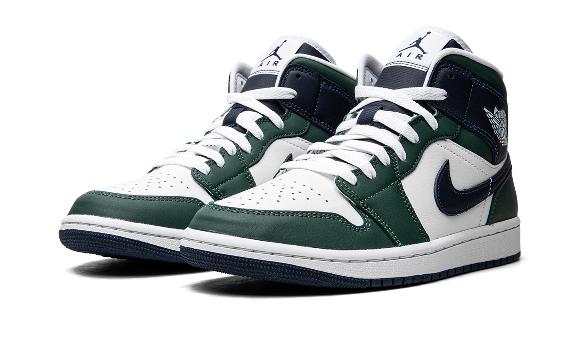 jordan 1 mid se seahawks women s+DZ5326-300+diagnol left view