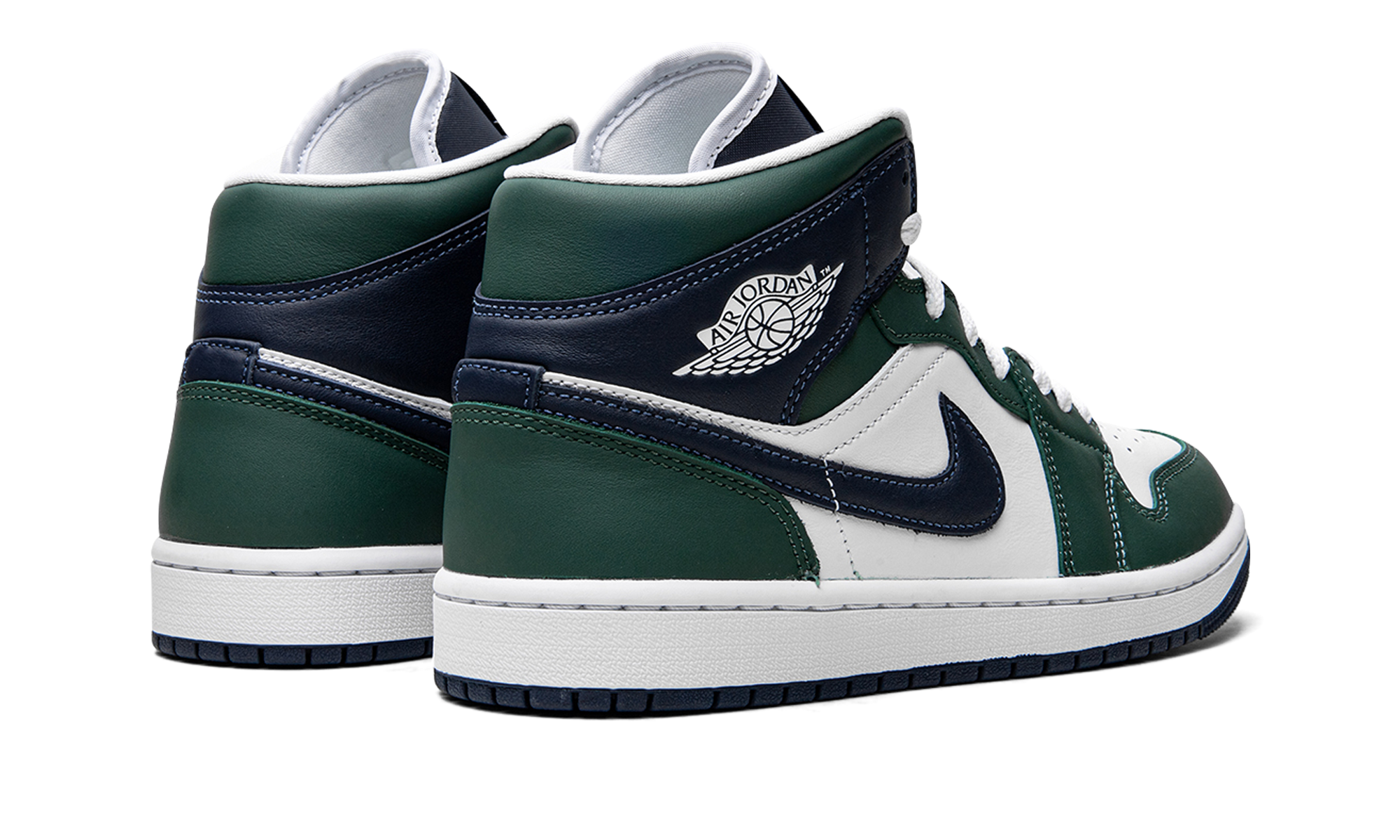 jordan 1 mid se seahawks women s+DZ5326-300+diagnol right behind view