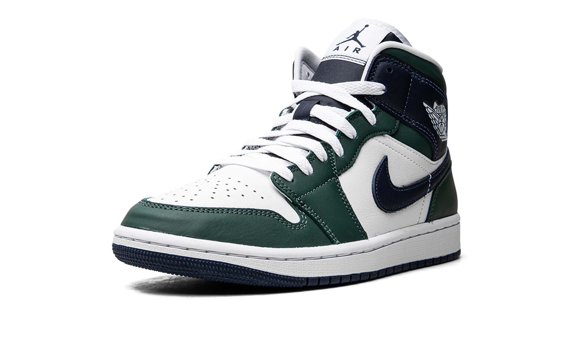 jordan 1 mid se seahawks women s+DZ5326-300+left diagnol single view