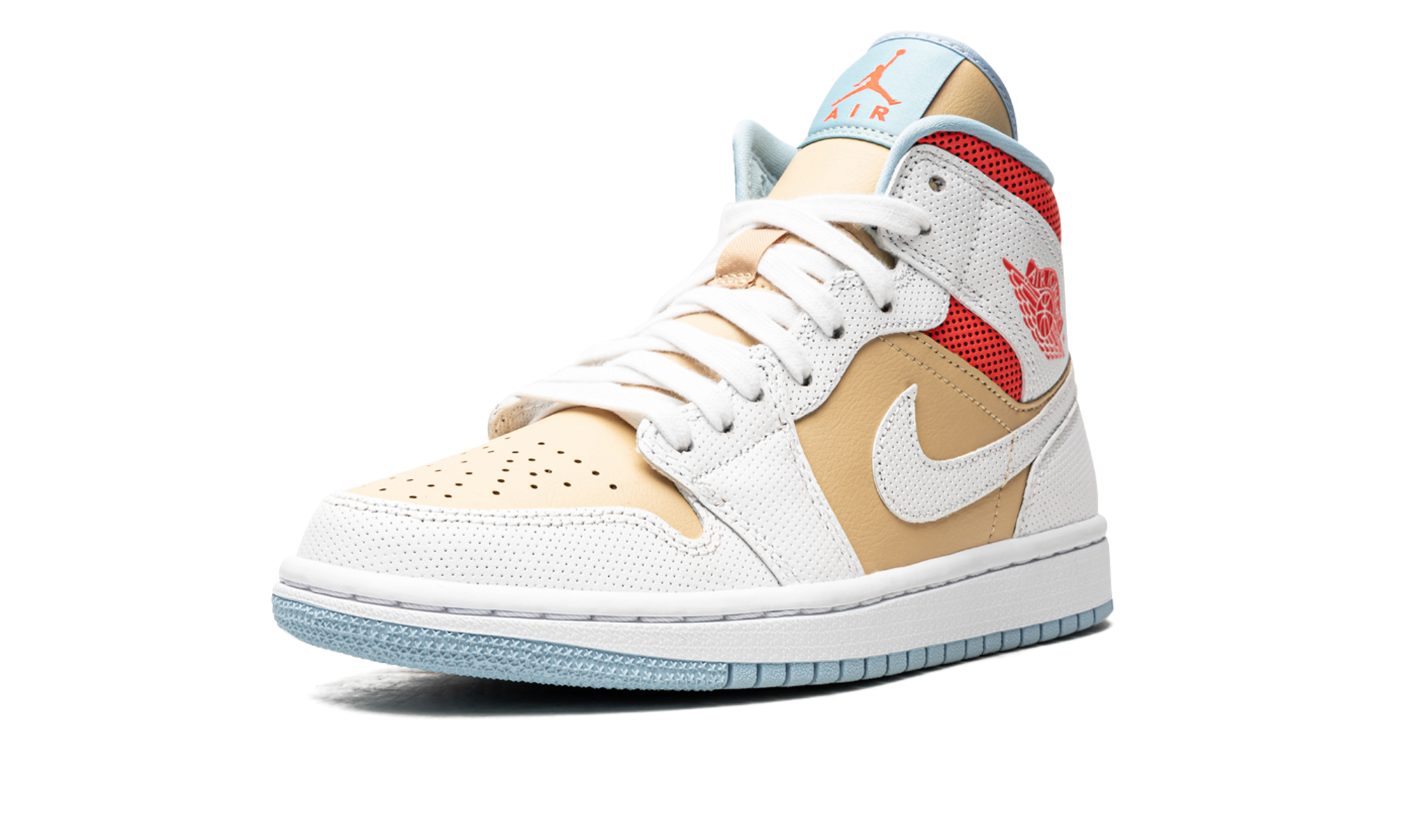jordan 1 mid se sesame women s+CZ0774-200+left diagnol single view