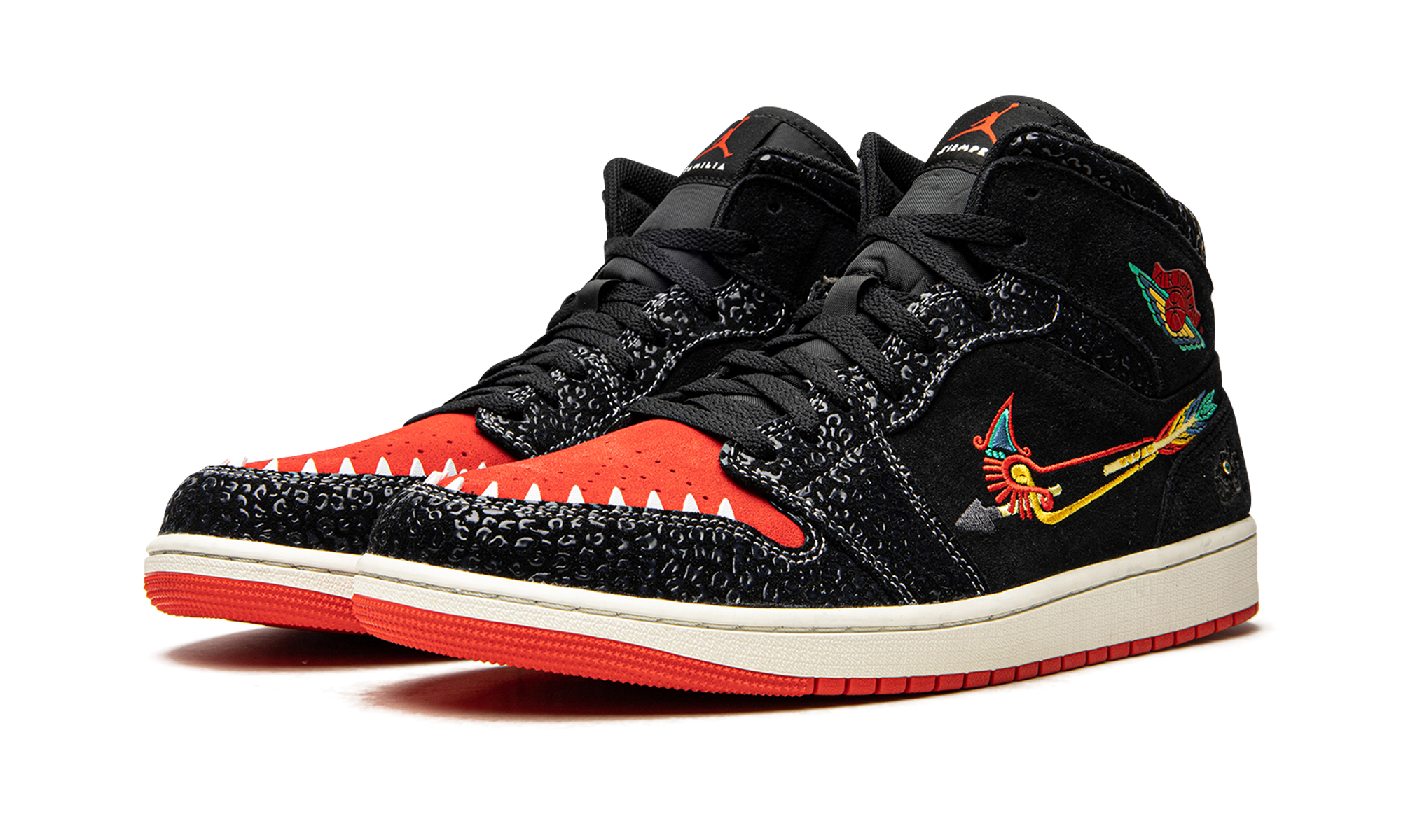 jordan 1 mid se siempre familia+DN4904-001+diagnol left view