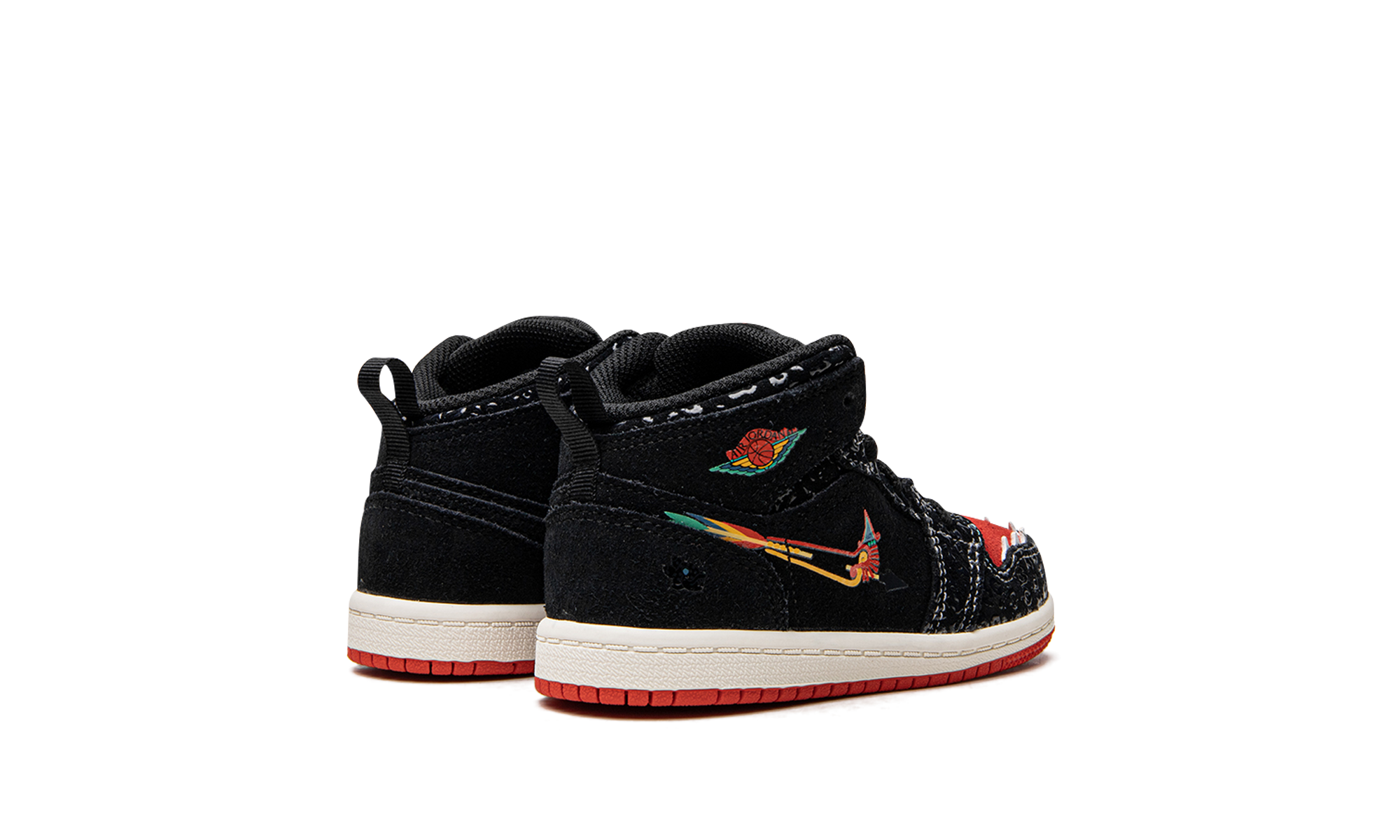 jordan 1 mid se siempre familia td+DN5120-001+diagnol right behind view