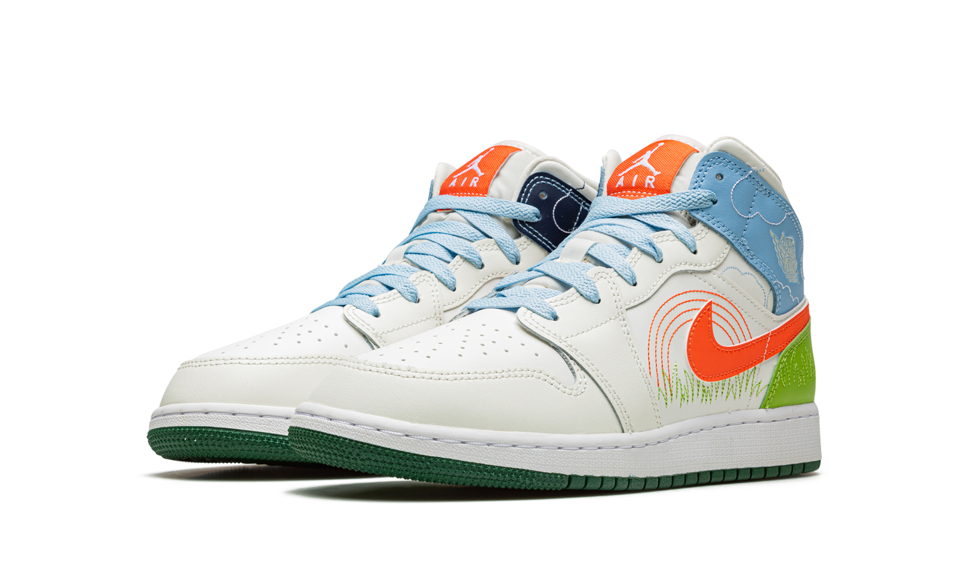 jordan 1 mid se stitch gs+DX2462-100+diagnol left view
