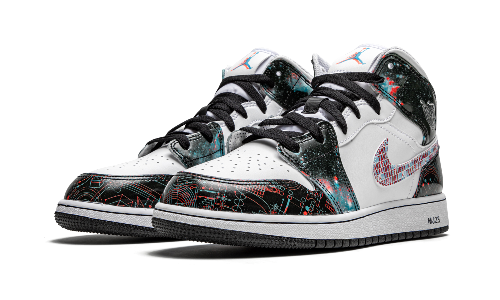 jordan 1 mid se take flight gs+BQ6931-114+diagnol left view